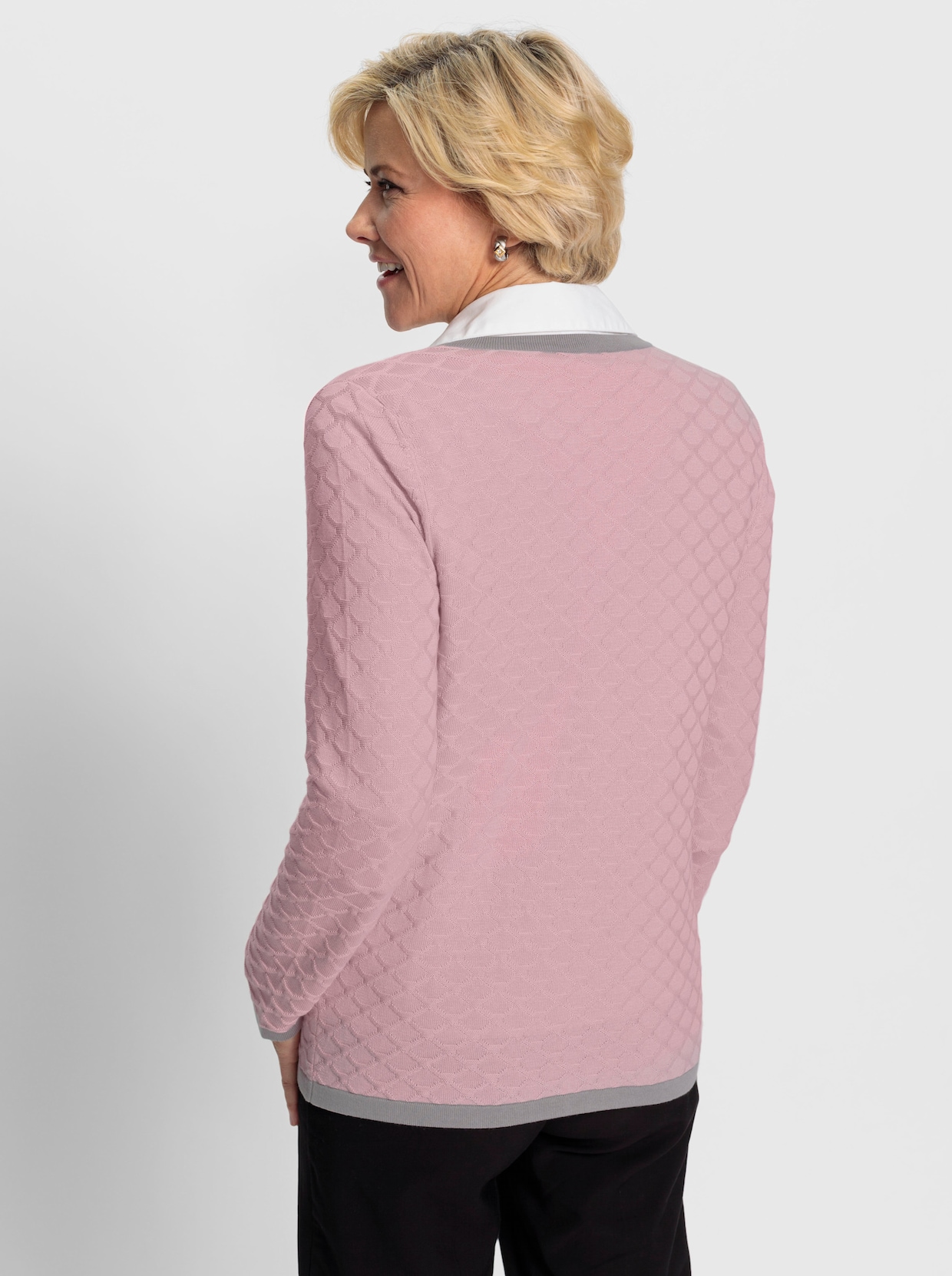 Feinstrickjacke - rosé