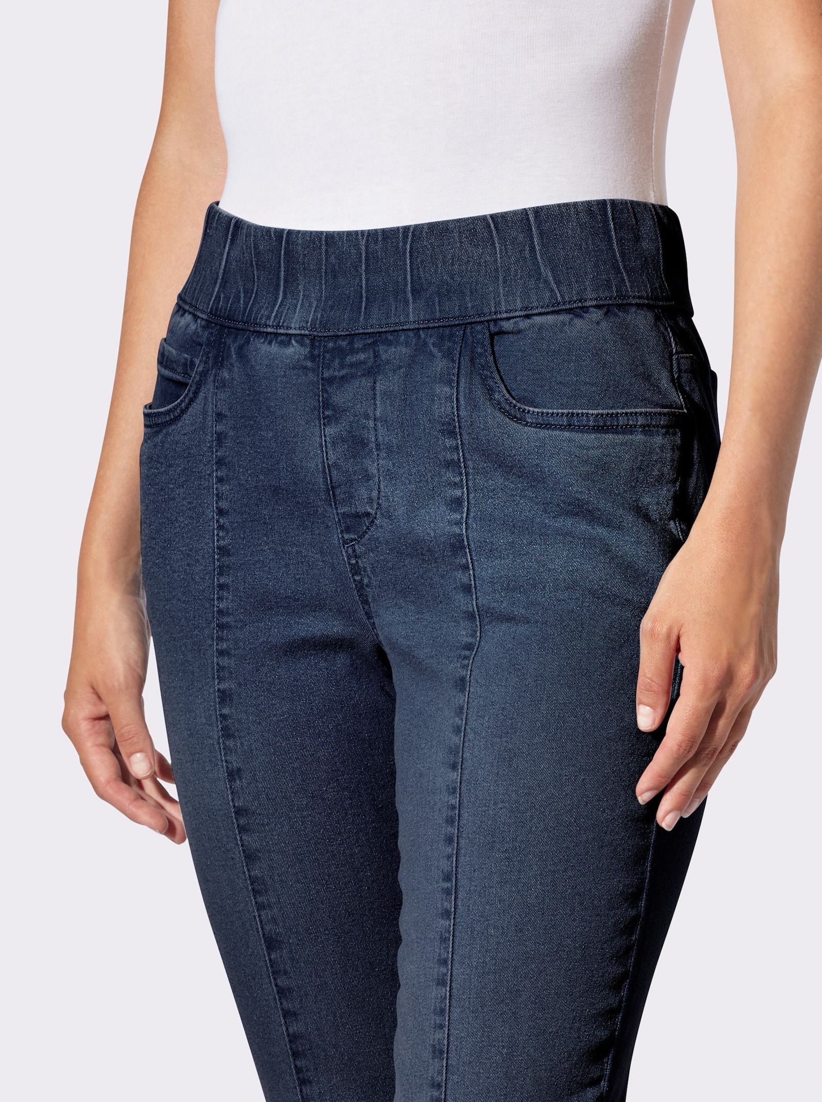 Comfortjeans in 5-pocketsmodel - blue-stonewashed