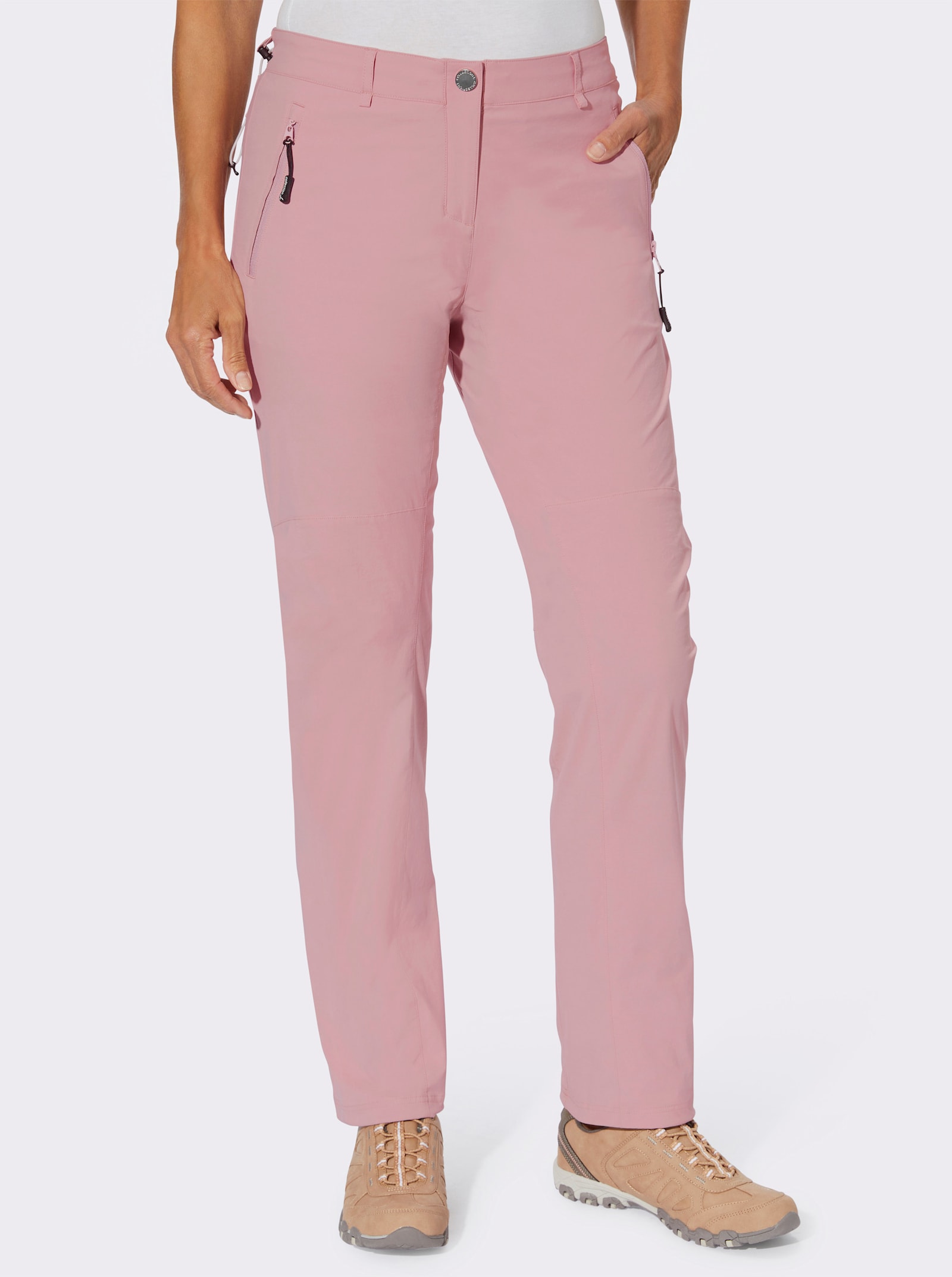 Functionele broek met tunnelkoord in de zoom - hortensia