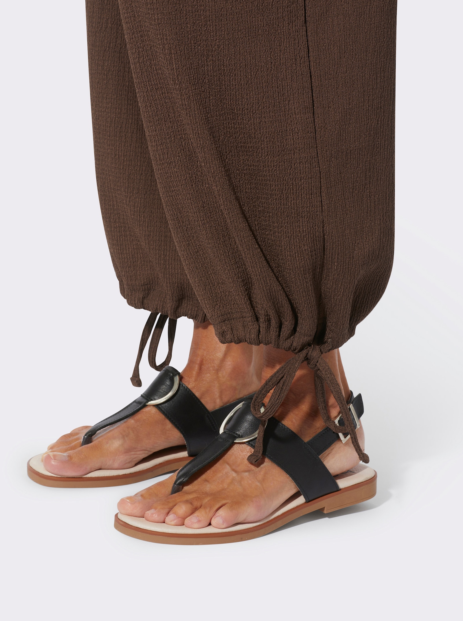 Hose mit weitem Bein - schoko