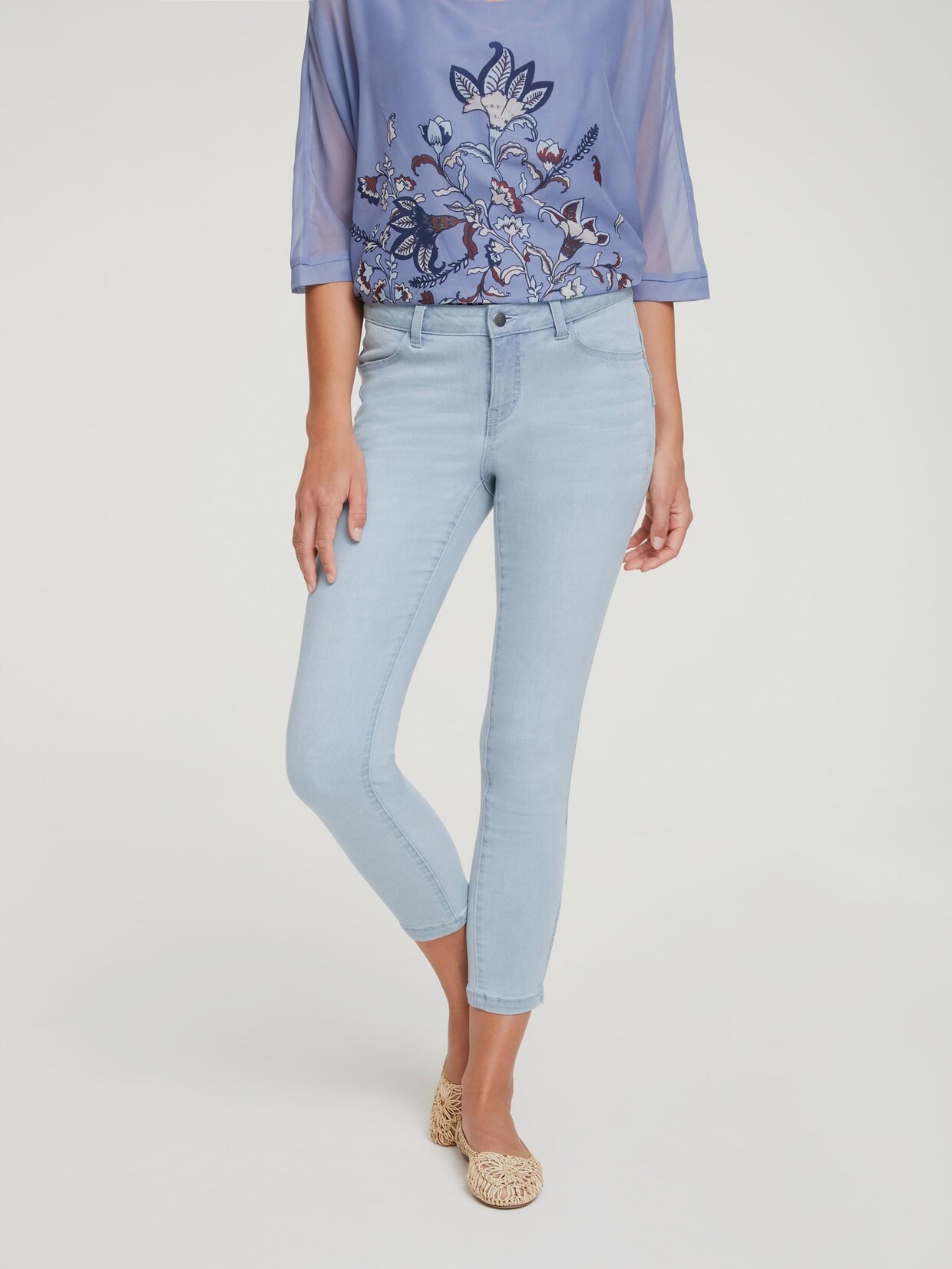 Linea Tesini Push-up-Jeans - bleached