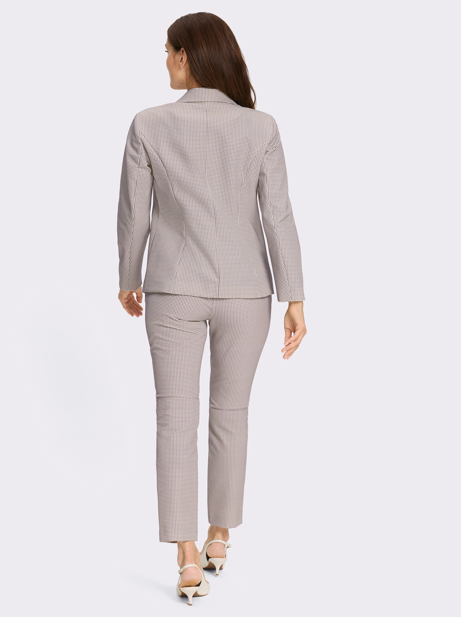 heine Hosenanzug im Pepita-Dessin - ecru-grau Pepita