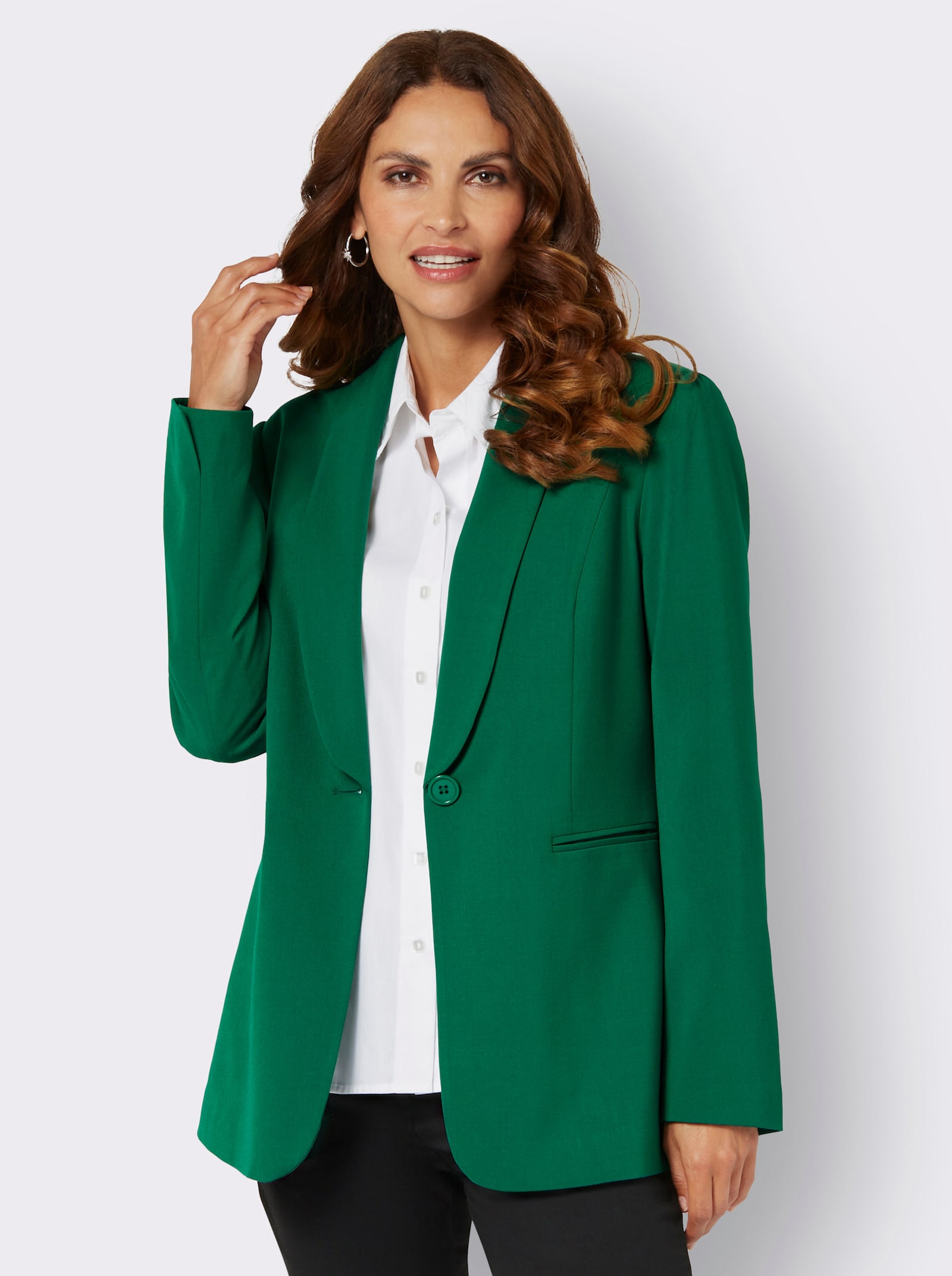 Blazer in lang model - groen