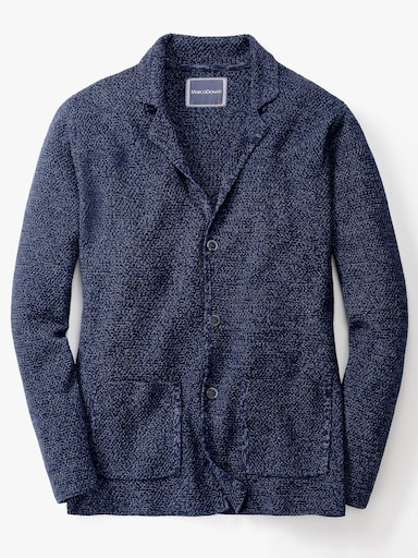 Marco Donati Strickjacke - marine-meliert