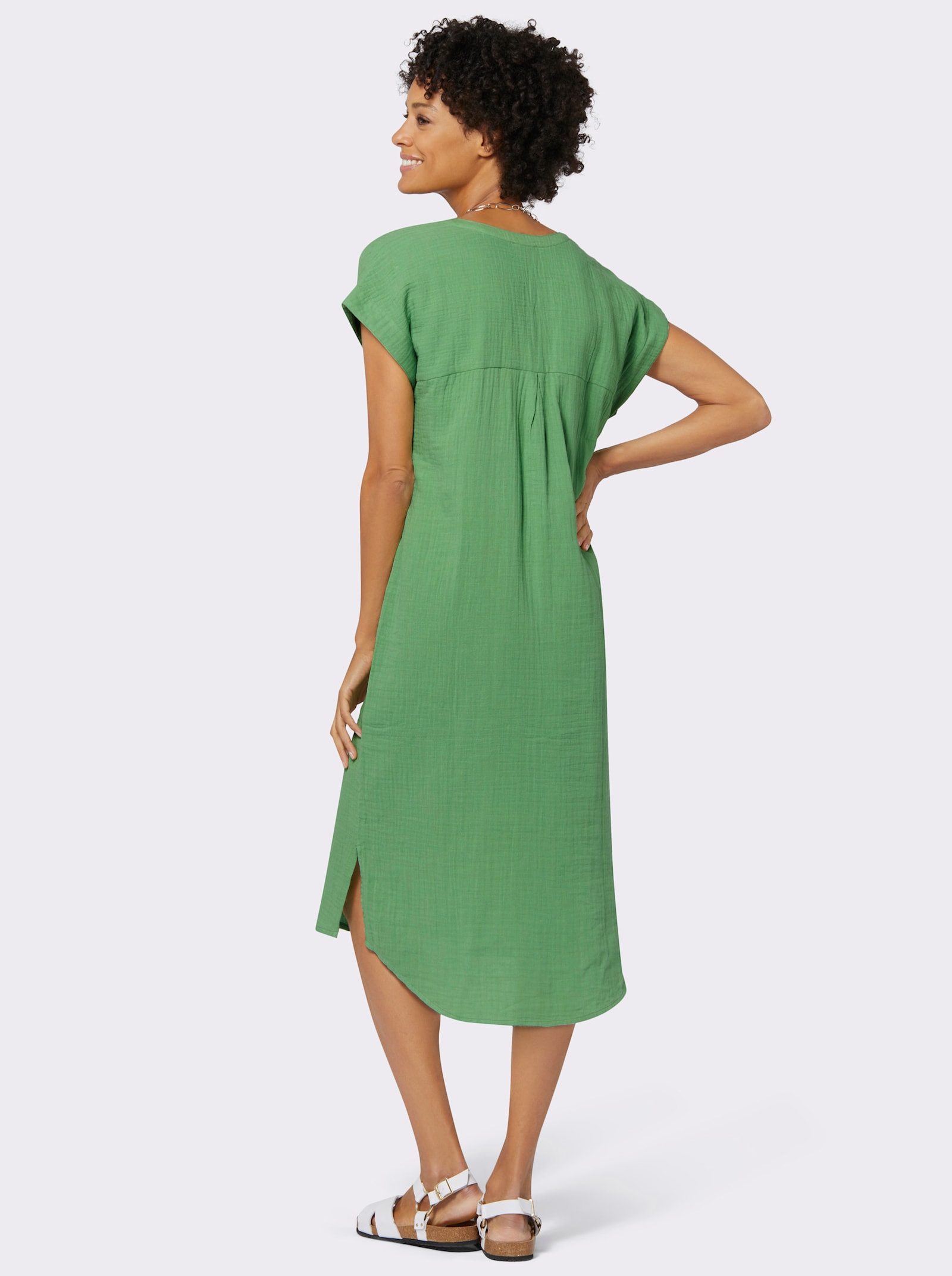Sommerkleid in Musselin-Qualität - apfel