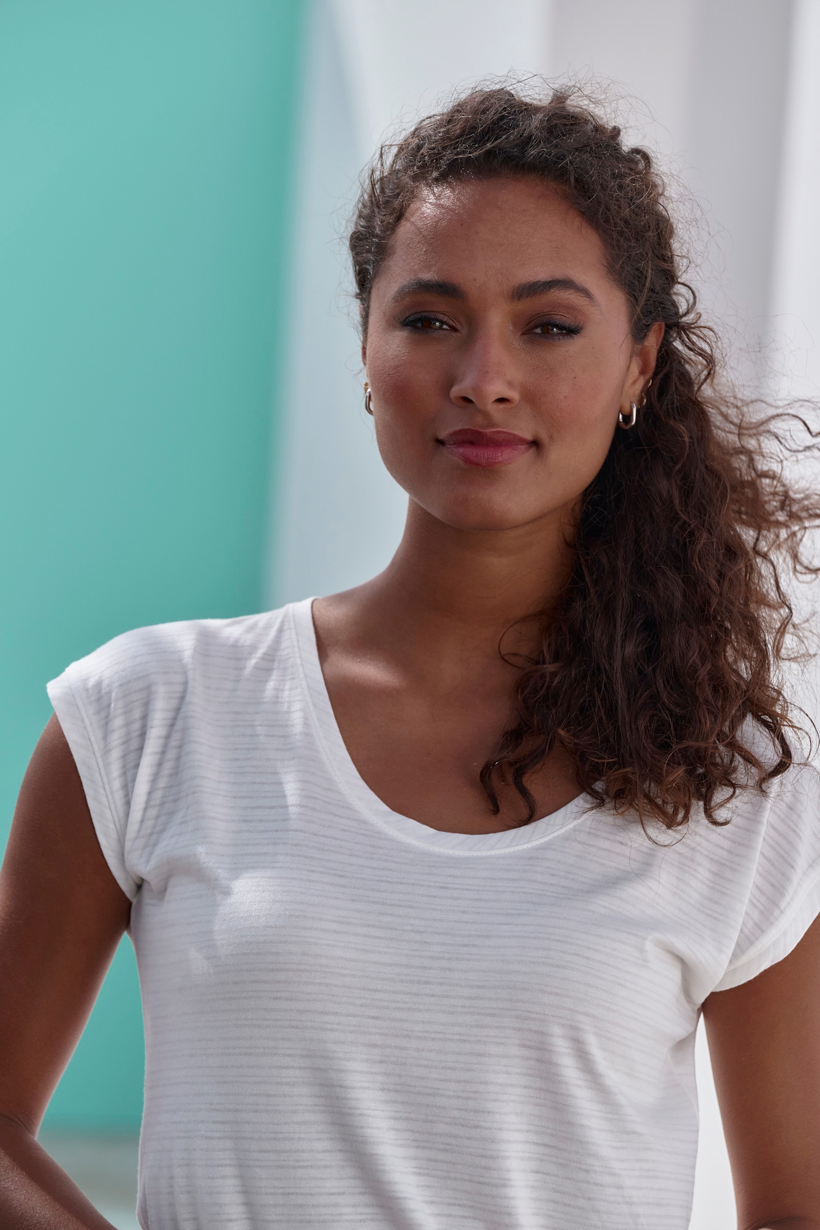Beachtime Kurzarmshirt - creme