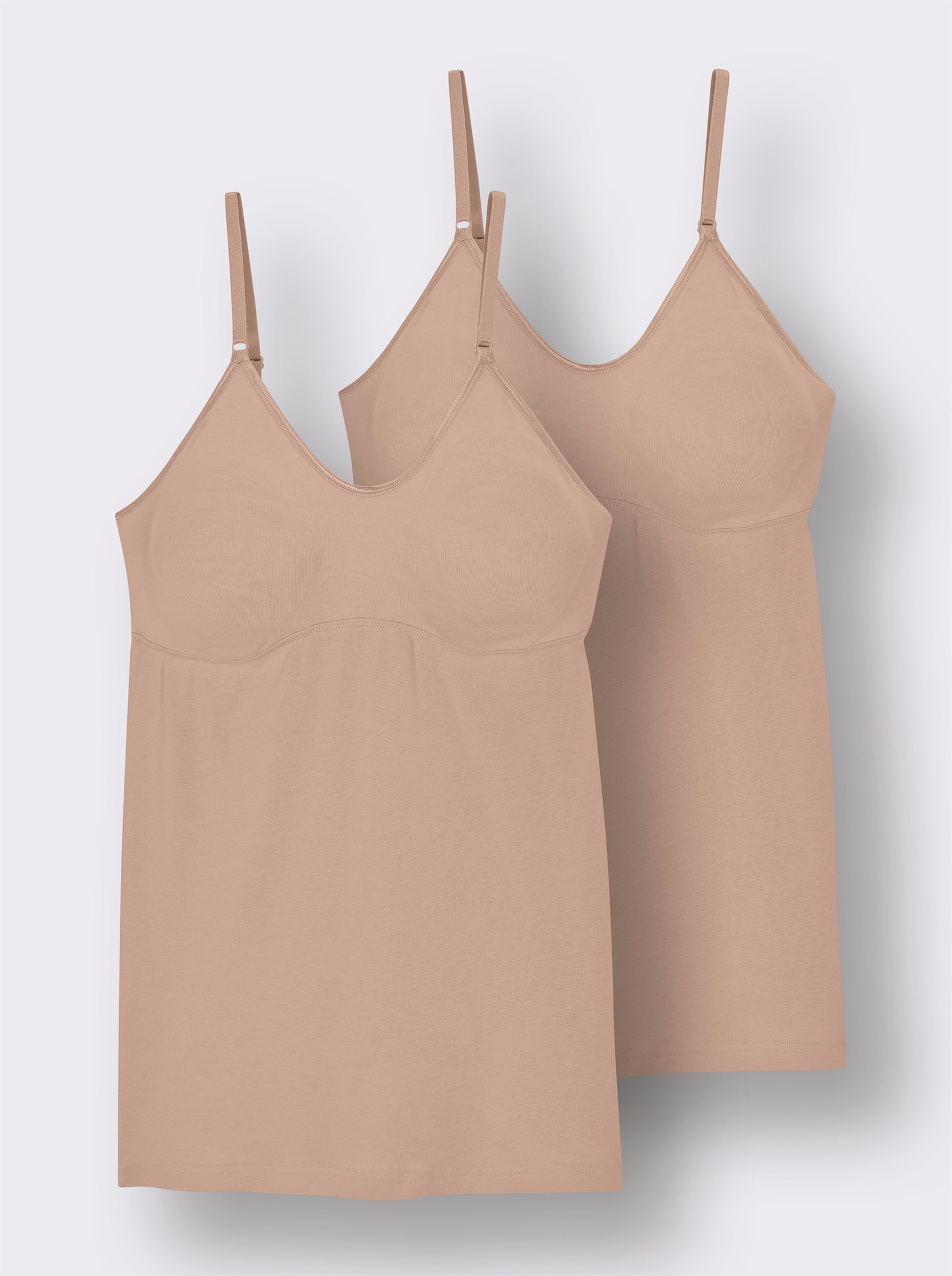 wäschepur BH-Hemd mit doppelt gemoldeten Cups - camel