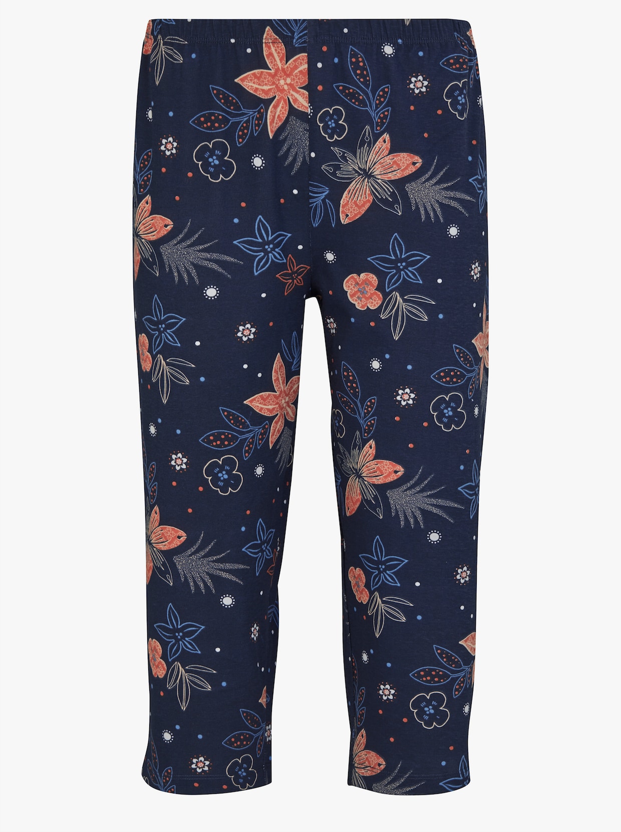 Pyžamo-Kalhoty - noční modrá-potisk
