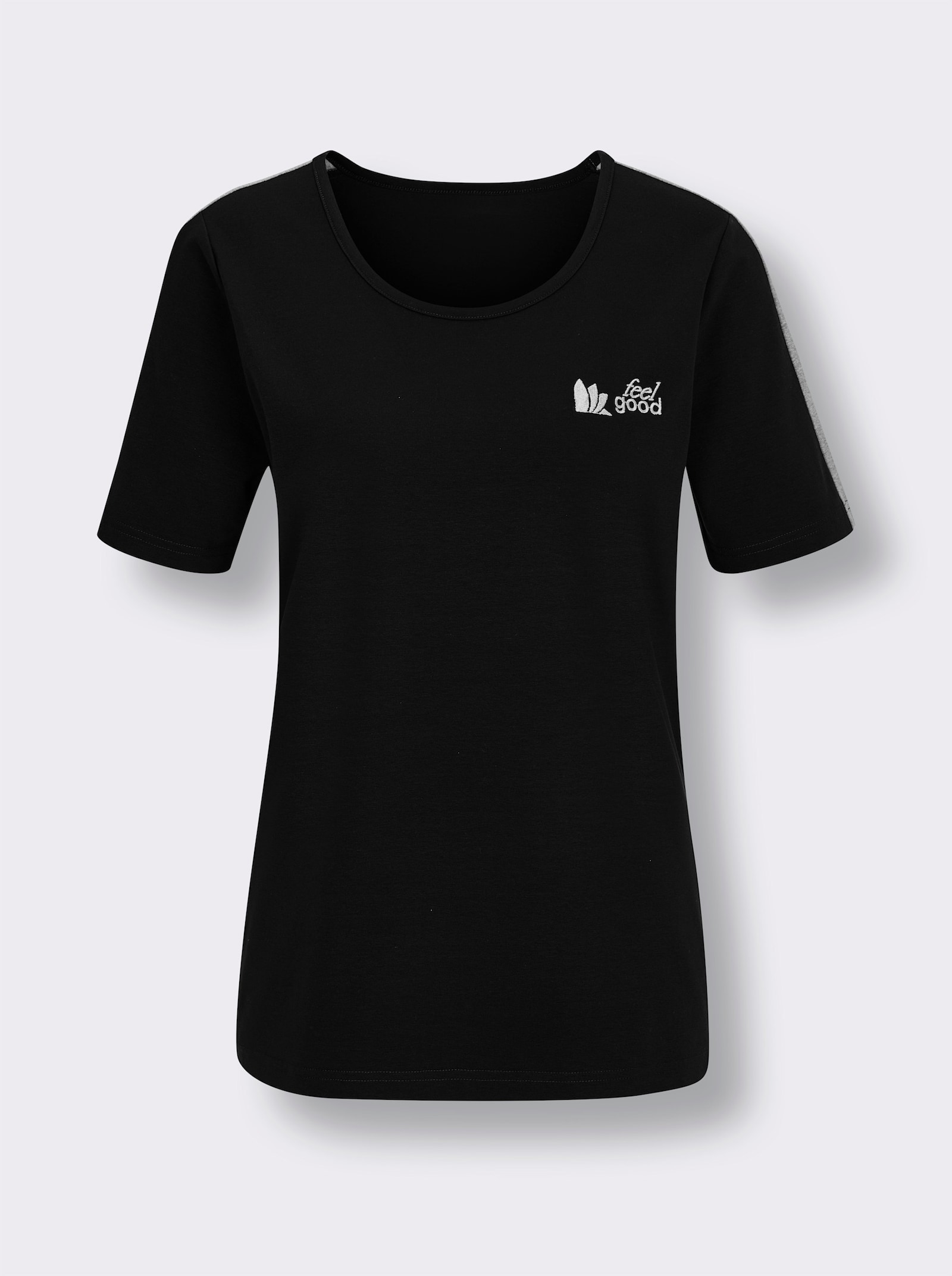feel good Shirt - schwarz-steingrau