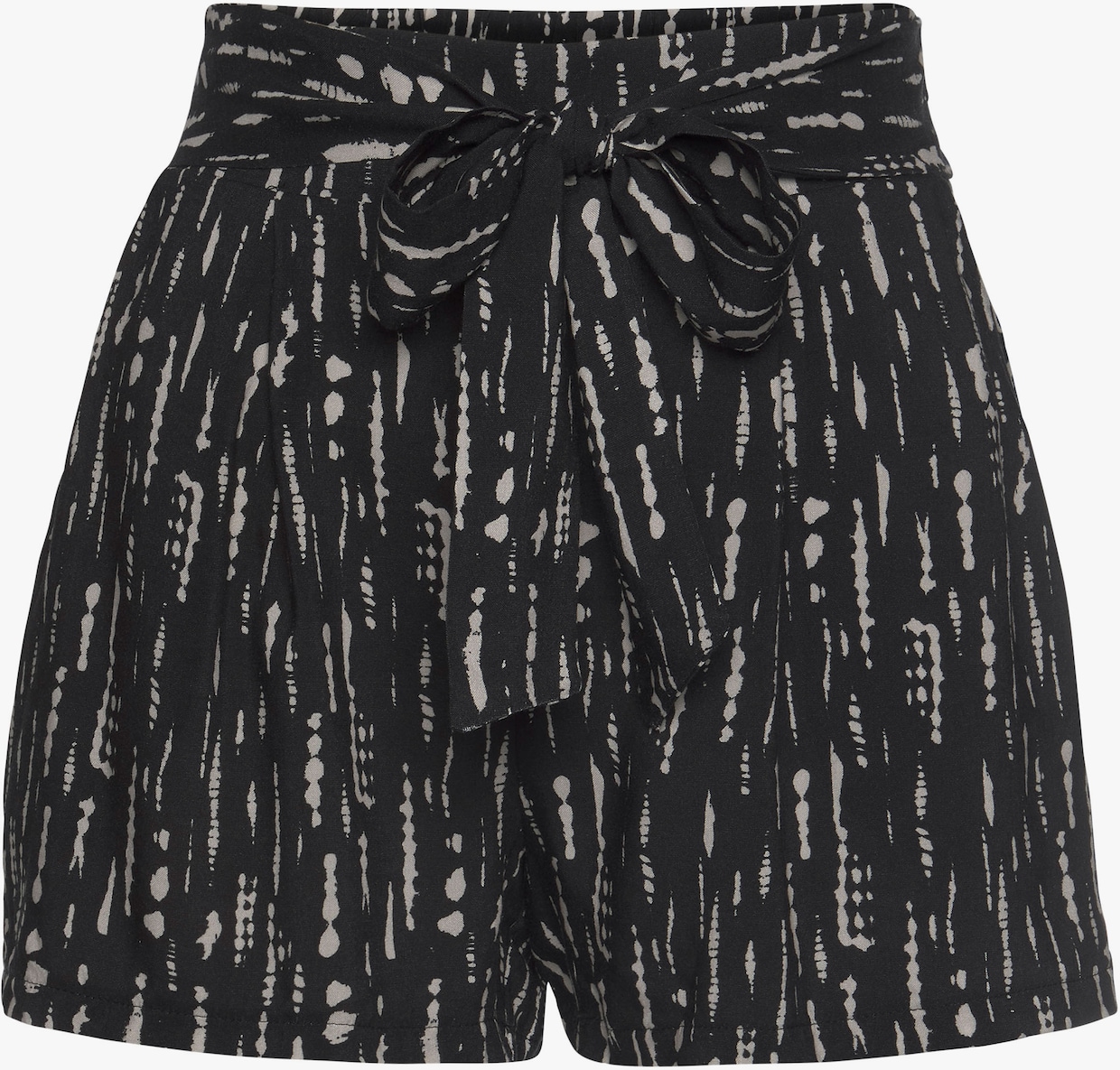 s.Oliver Short tissé - noir-beige imprimé