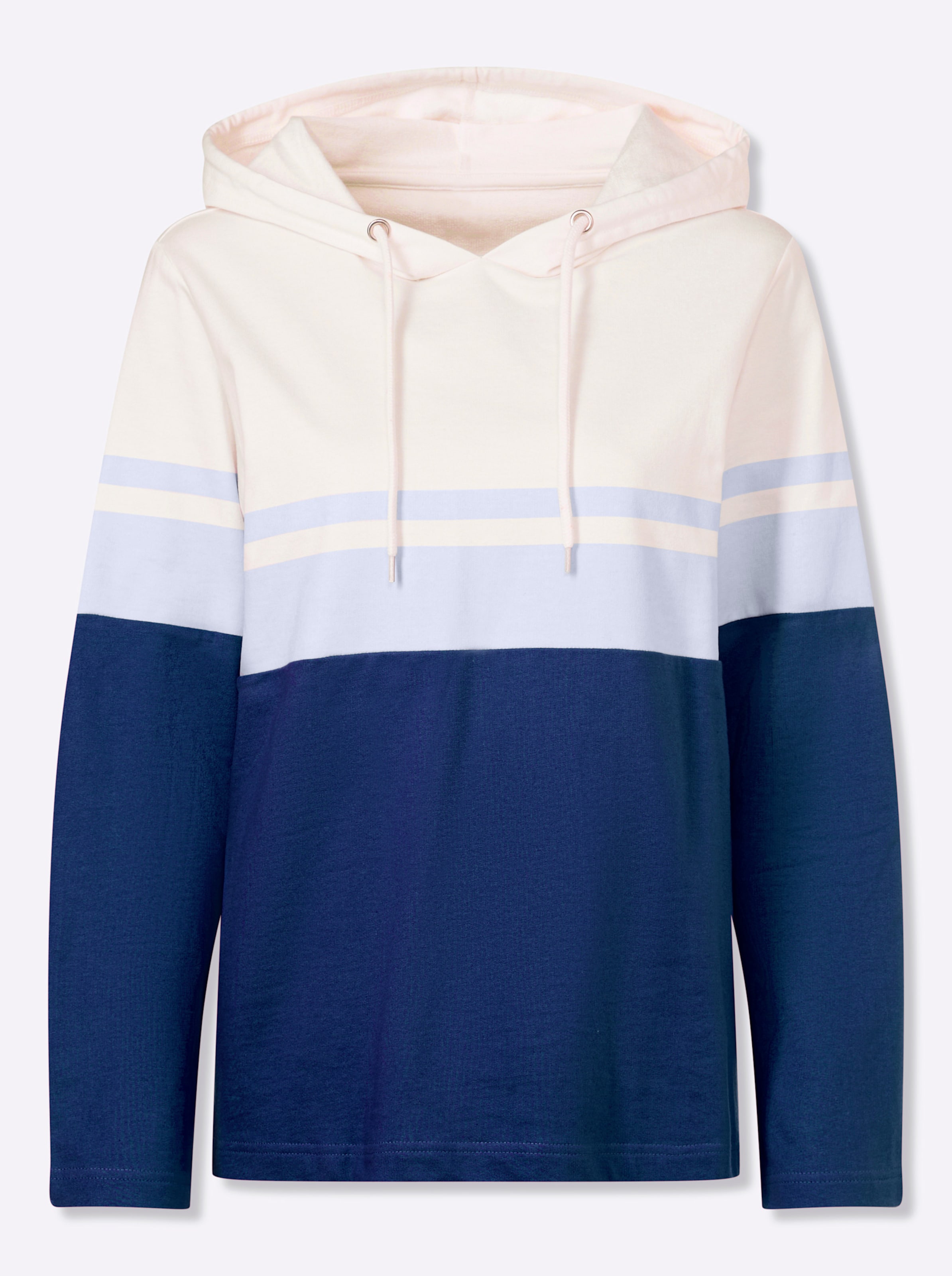 Classic Basics Damen Dunkelblau Hellblau Sweatshirt erhältlich in Größe 46/48 von Baur - Bild 3