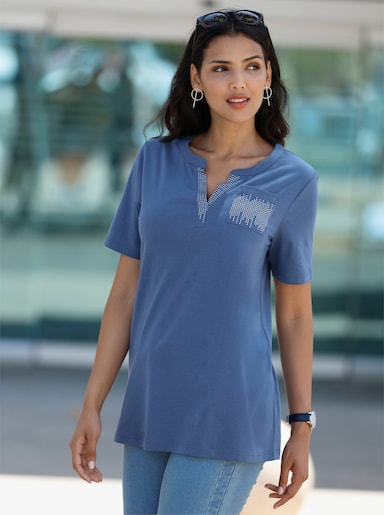 Longshirt - jeansblau