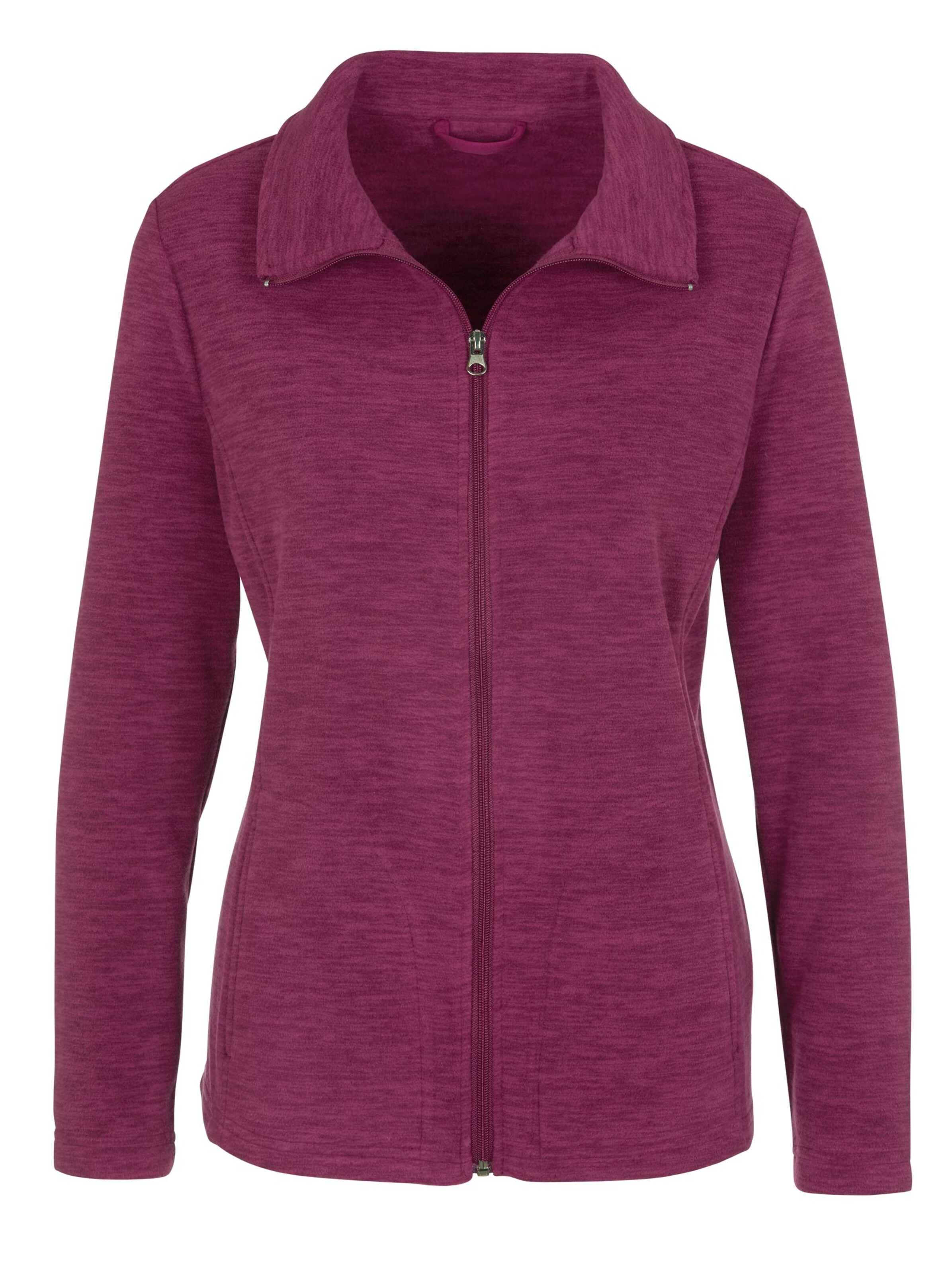 Fleece-Jacke - beere-meliert