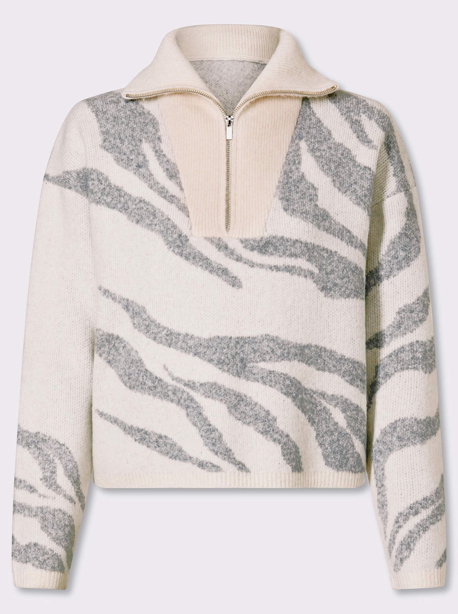 heine Troyer im Zebra-Dessin - champagner-steingrau-gemustert