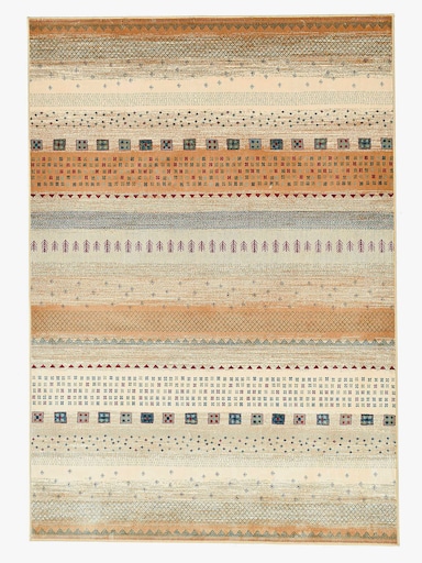 Theko Teppich - beige-gemustert