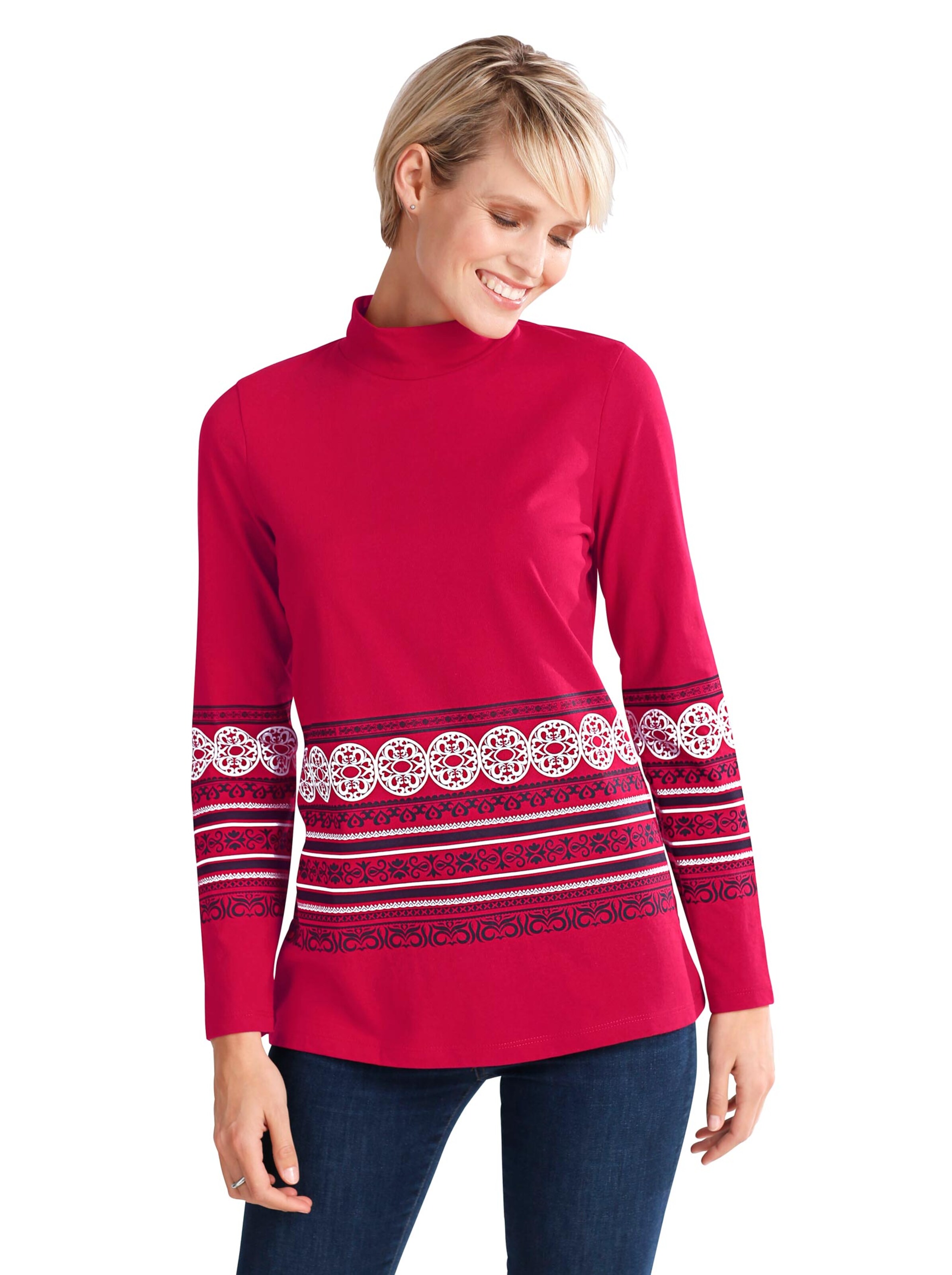 Shirt - rot-gemustert