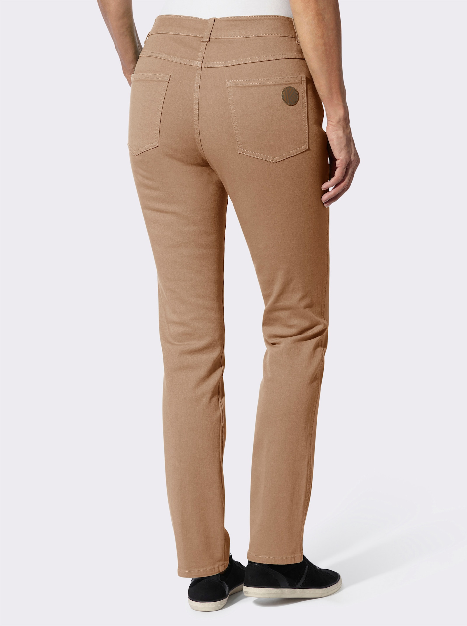 Röhrenjeans in Twill-Qualität - camel