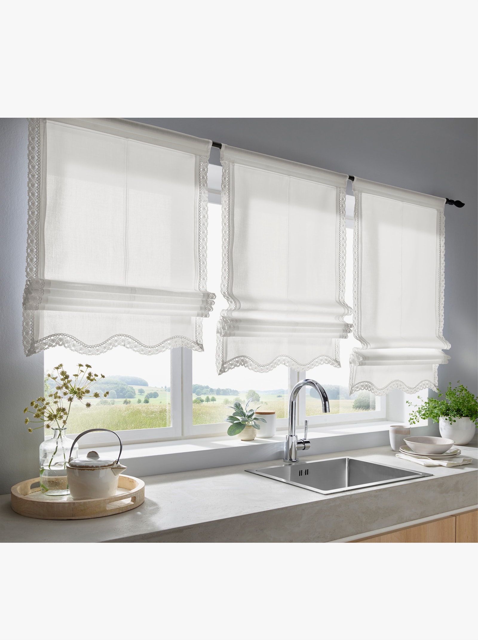 heine home Raffrollo - weiß