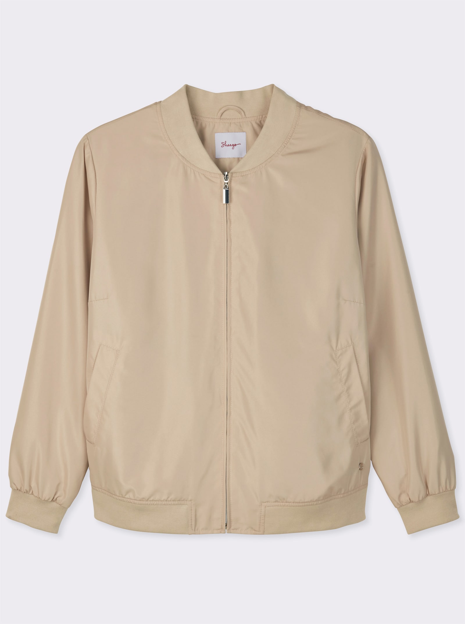 sheego Blouson mit dezentem Glanz - beige