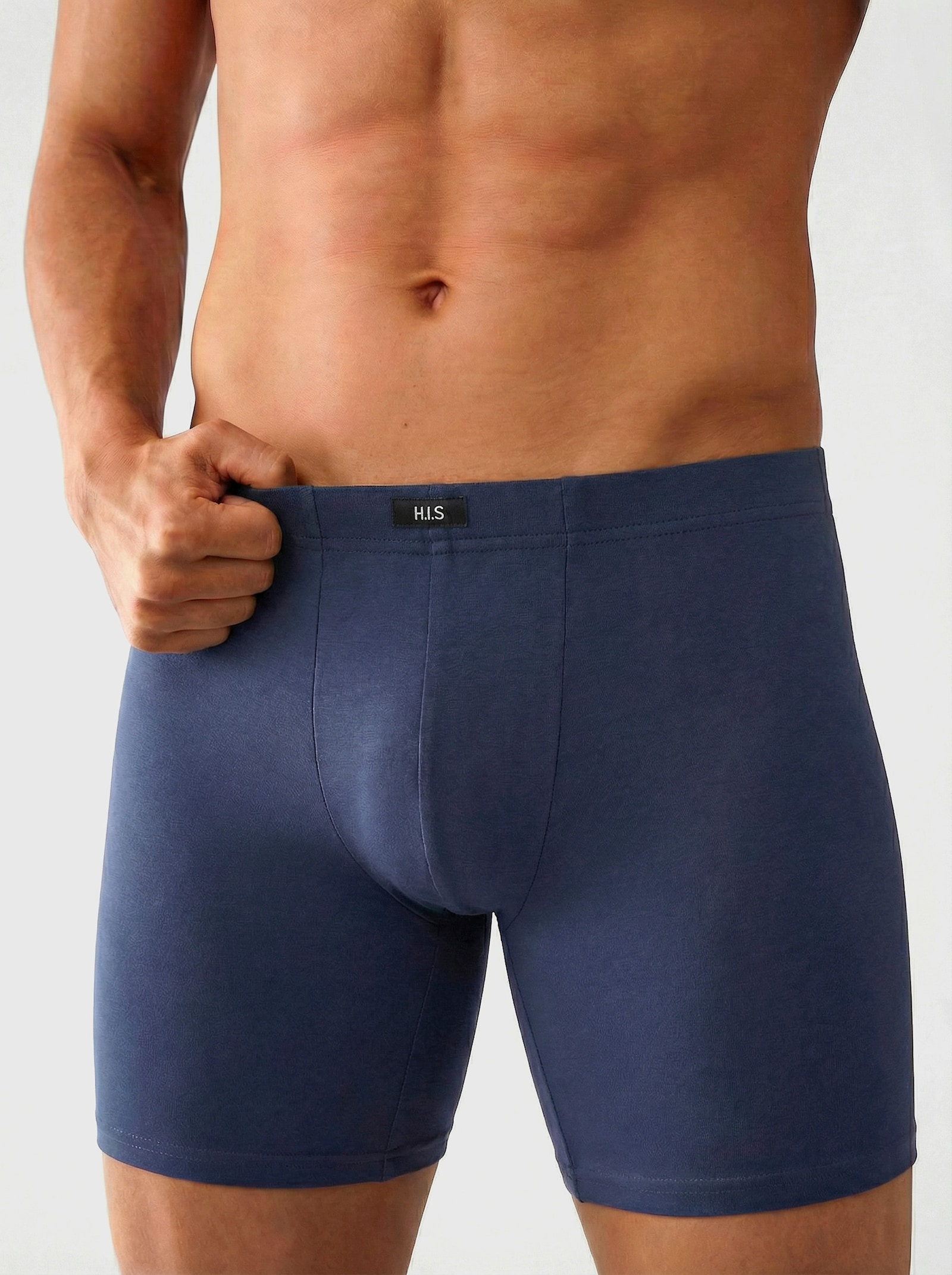 H.I.S Langer Boxer - blau, hellblau, navy, petrol, dunkelpetrol