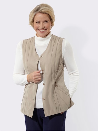 Weste in Micro-Moss-Qualität - sesam