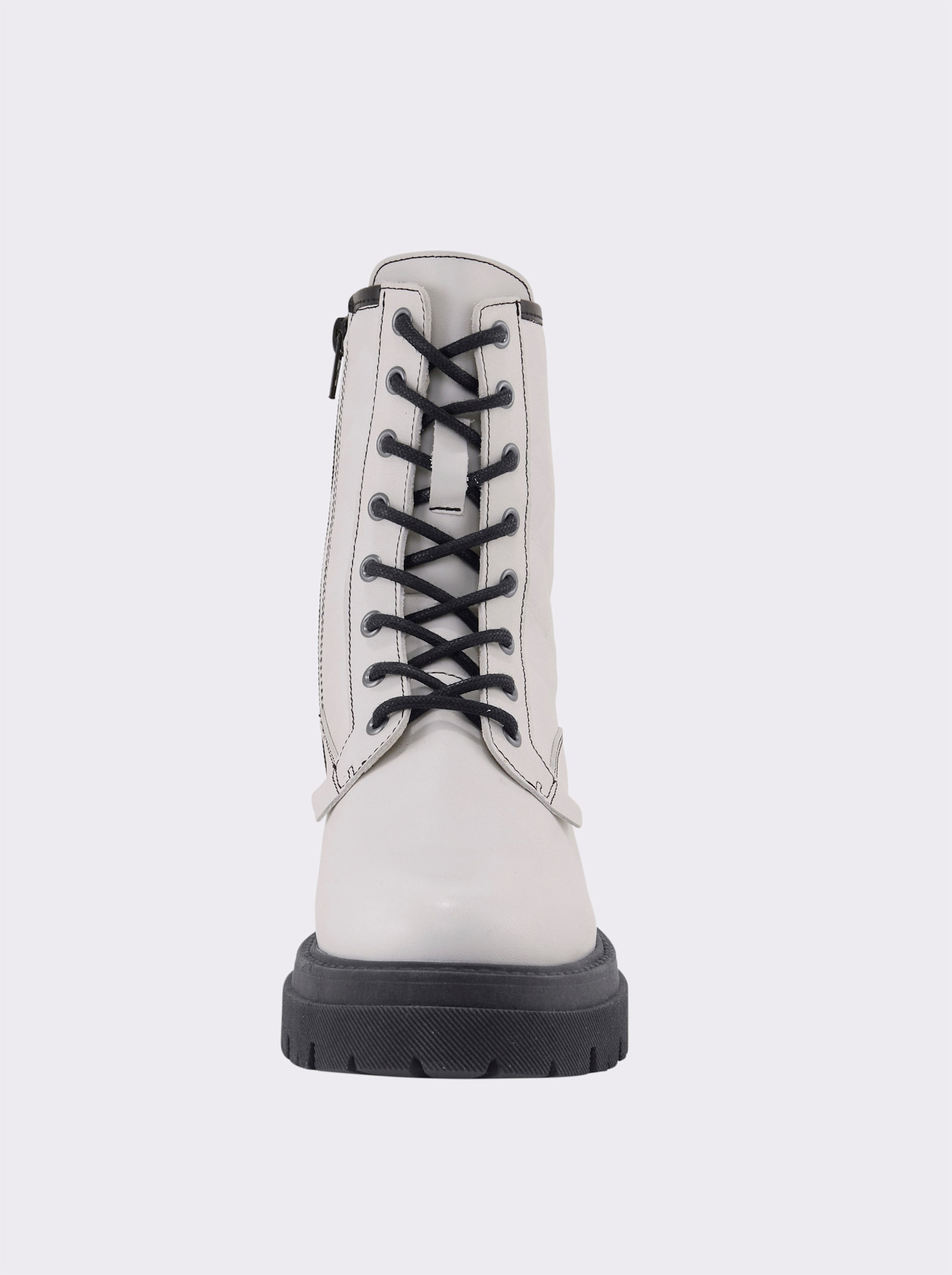 heine Schnürstiefelette - weiß-schwarz