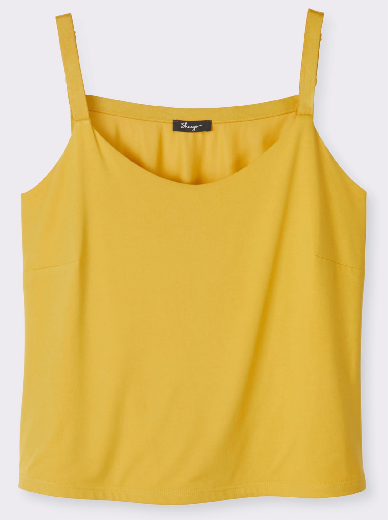 sheego Spaghettitop mit tiefem Rundhalsausschnitt - limone
