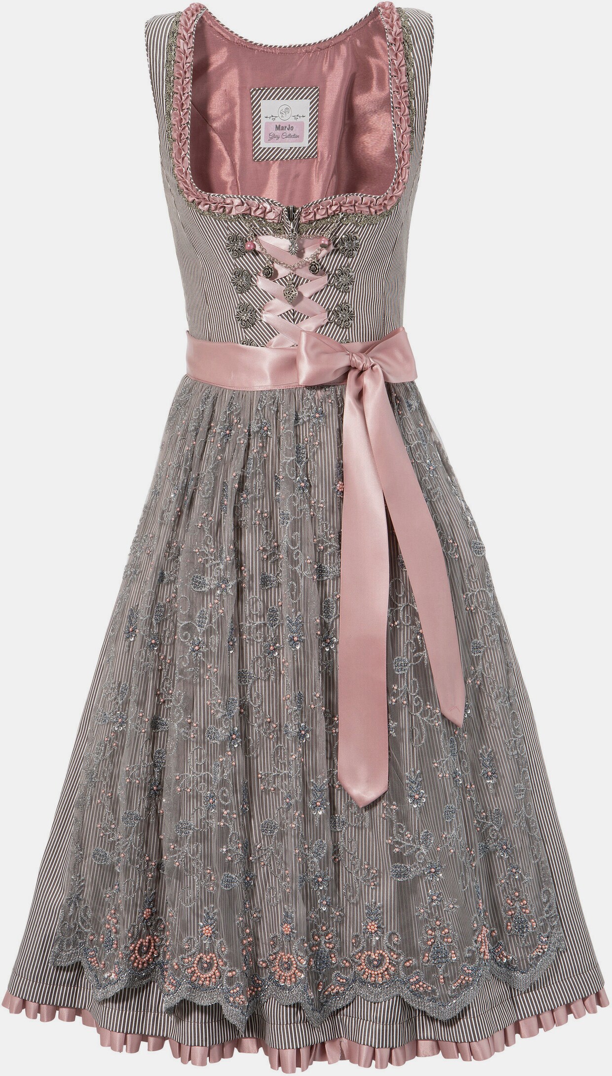 MarJo Dirndl - braun-altrosa