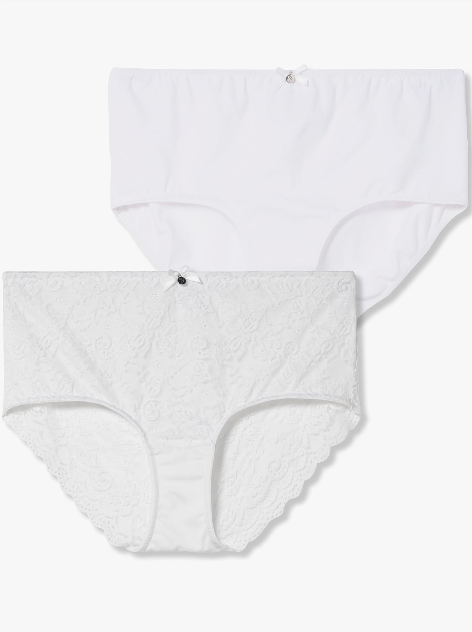 sheego Hüftslip im Doppelpack, mit Shaping-Effekt - weiß +  weiß