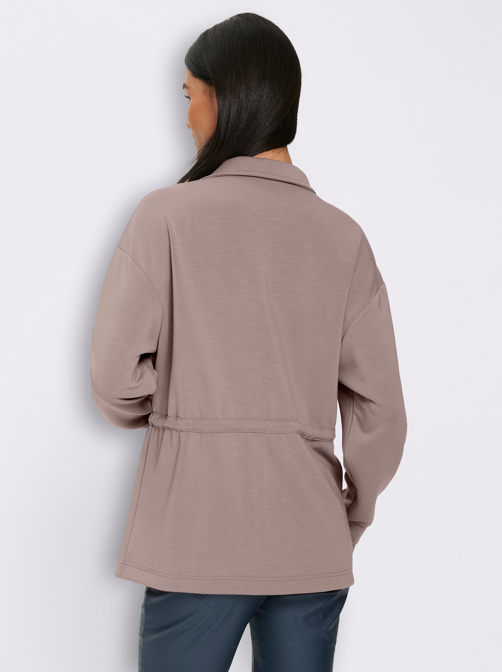 heine Jacke mit Tunnelzug in der Taille - taupe