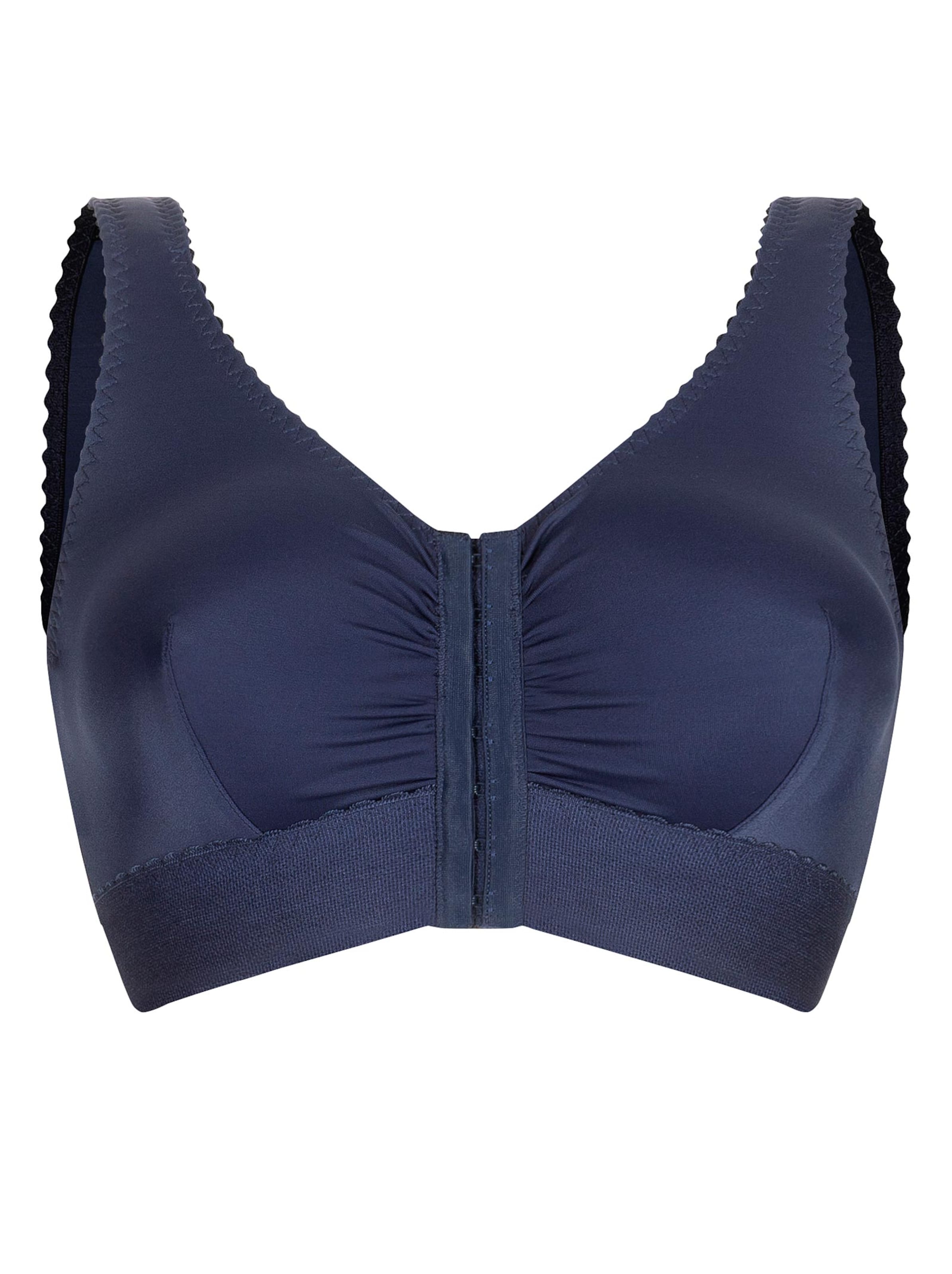 Vorderverschluss-BH ohne Bügel - marine