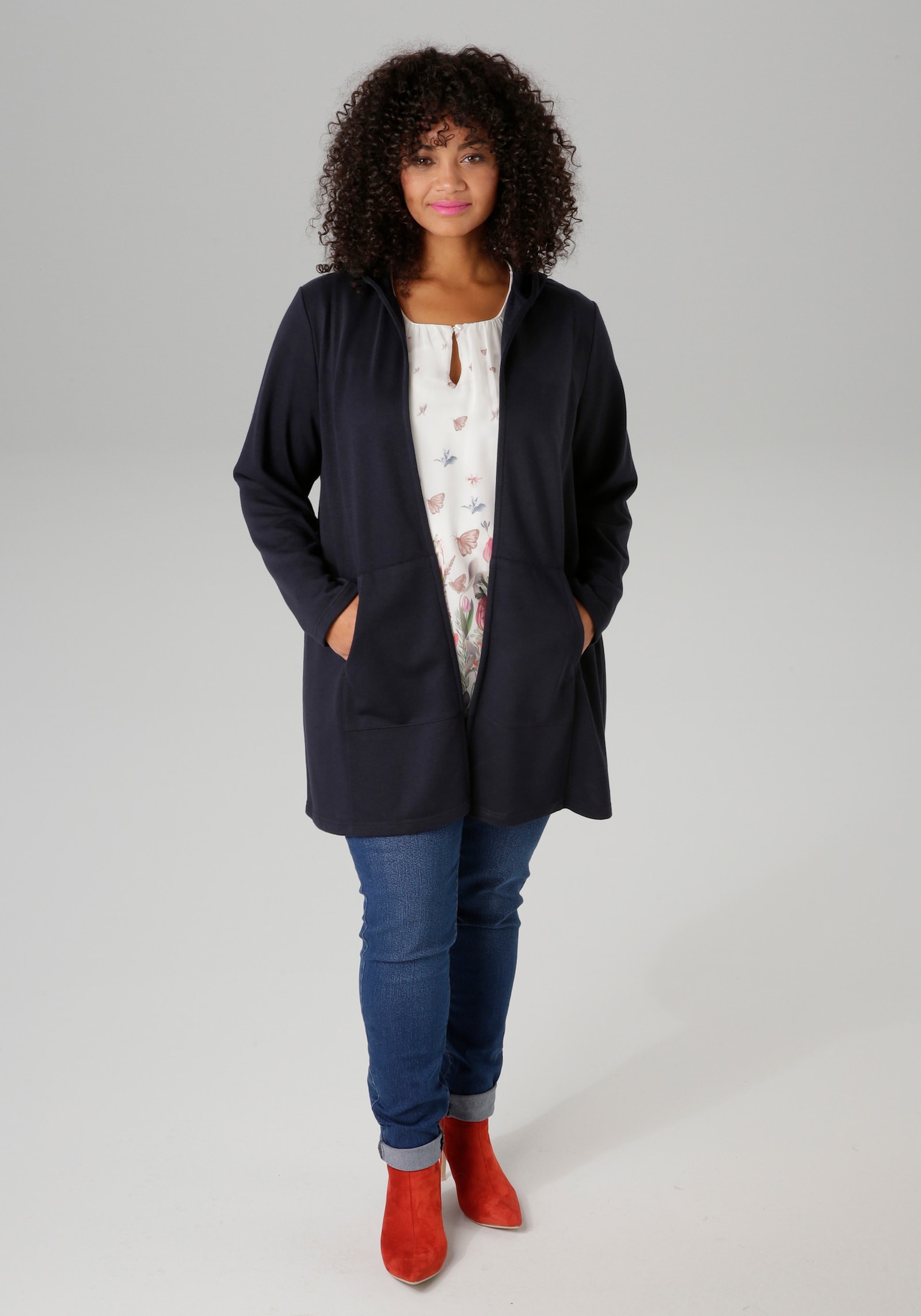 Aniston PLUS Sweatjacke - marine