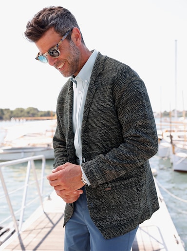 Marco Donati Langarmhemd mit Ellbogen-Patches - eisblau