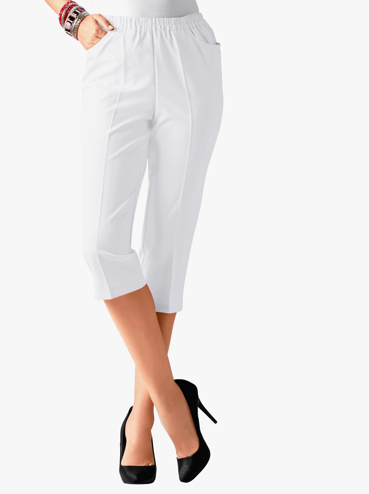Capri kalhoty - bílá