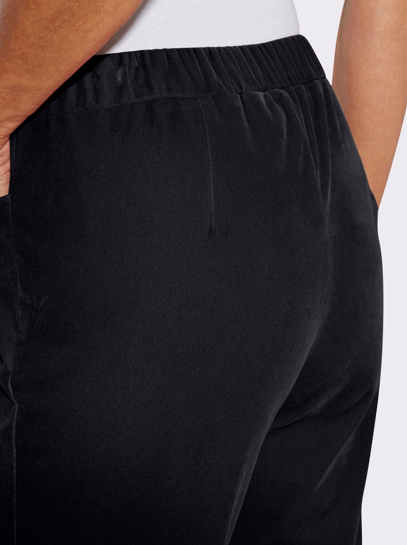 Samthose mit Rundum-Dehnbund - marine