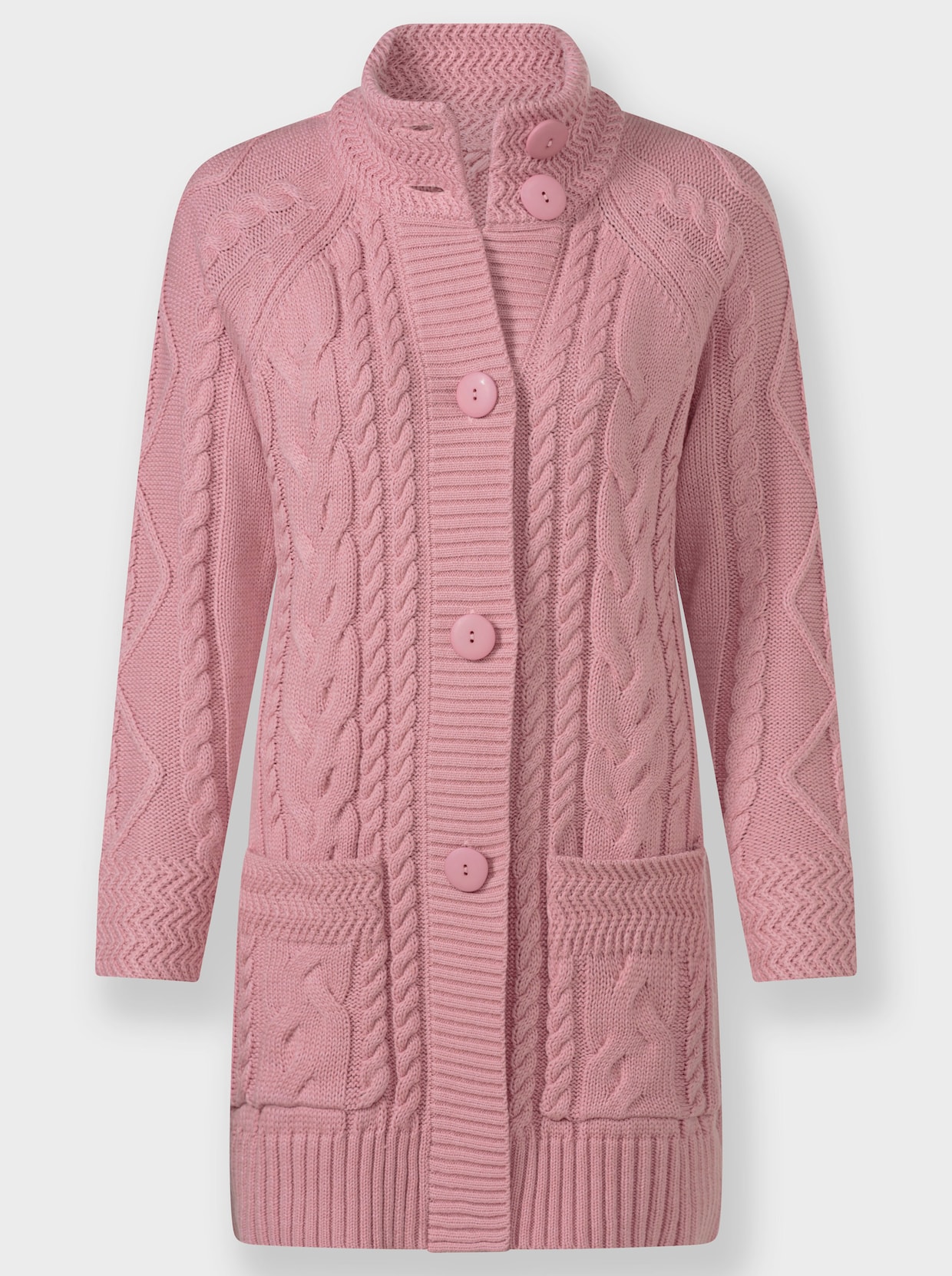 Longstrickjacke - hortensie