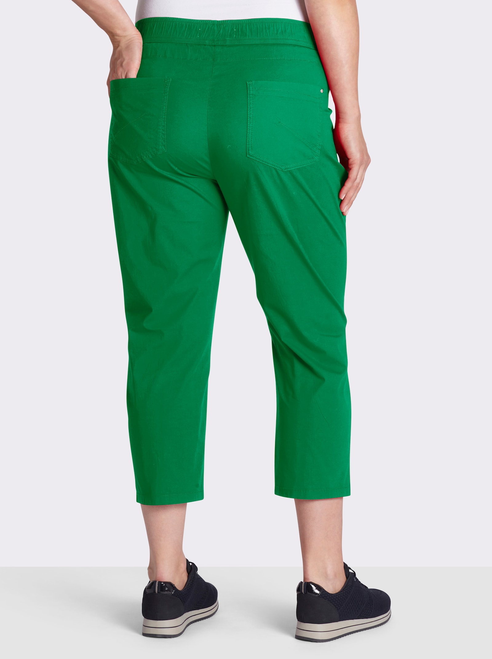 7/8-Hose mit Reißverschluss-Taschen - grasgrün