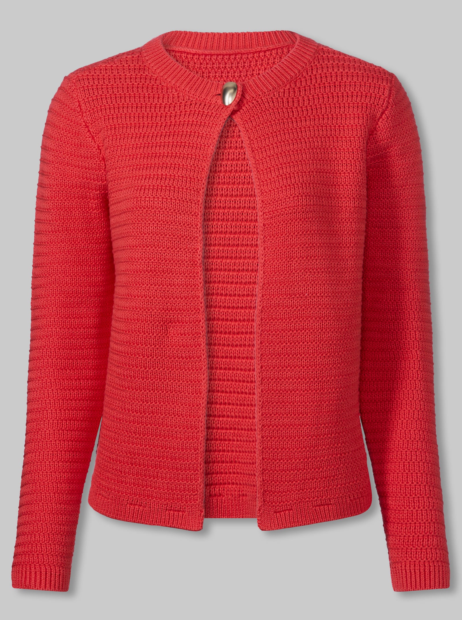 heine Strickjacke mit Strukturmuster - hummer