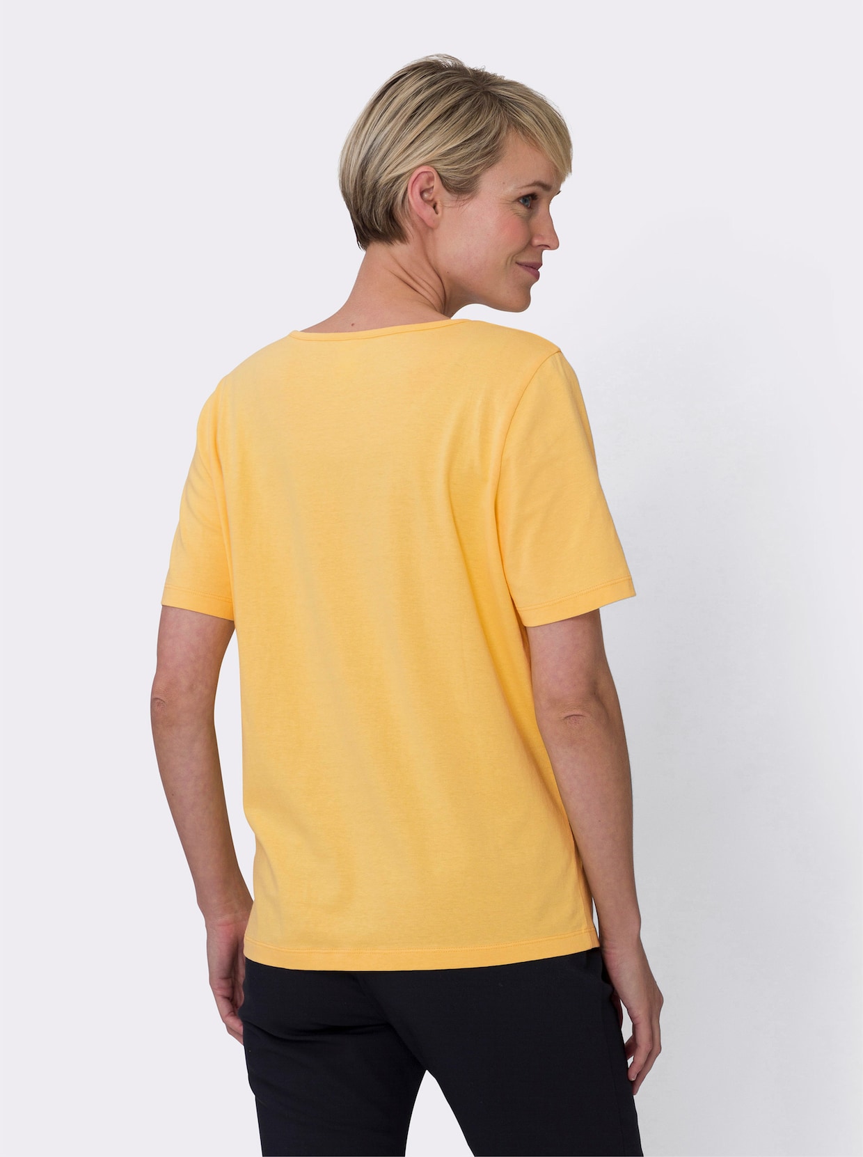 Tričko - žlutá-bílá