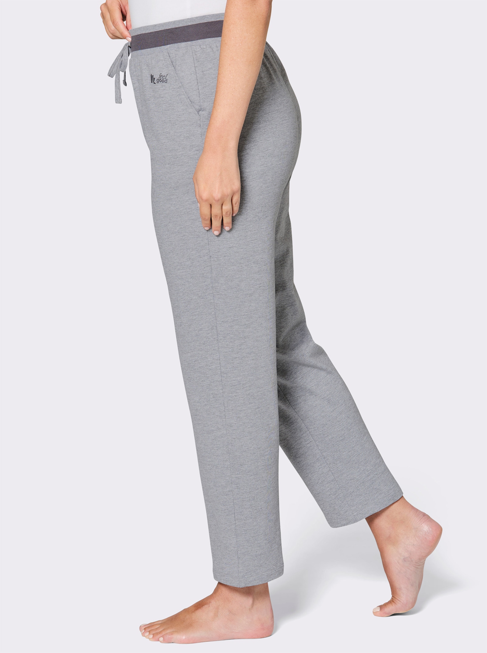 feel good Dehnbund-Hose - grau-meliert-anthrazit
