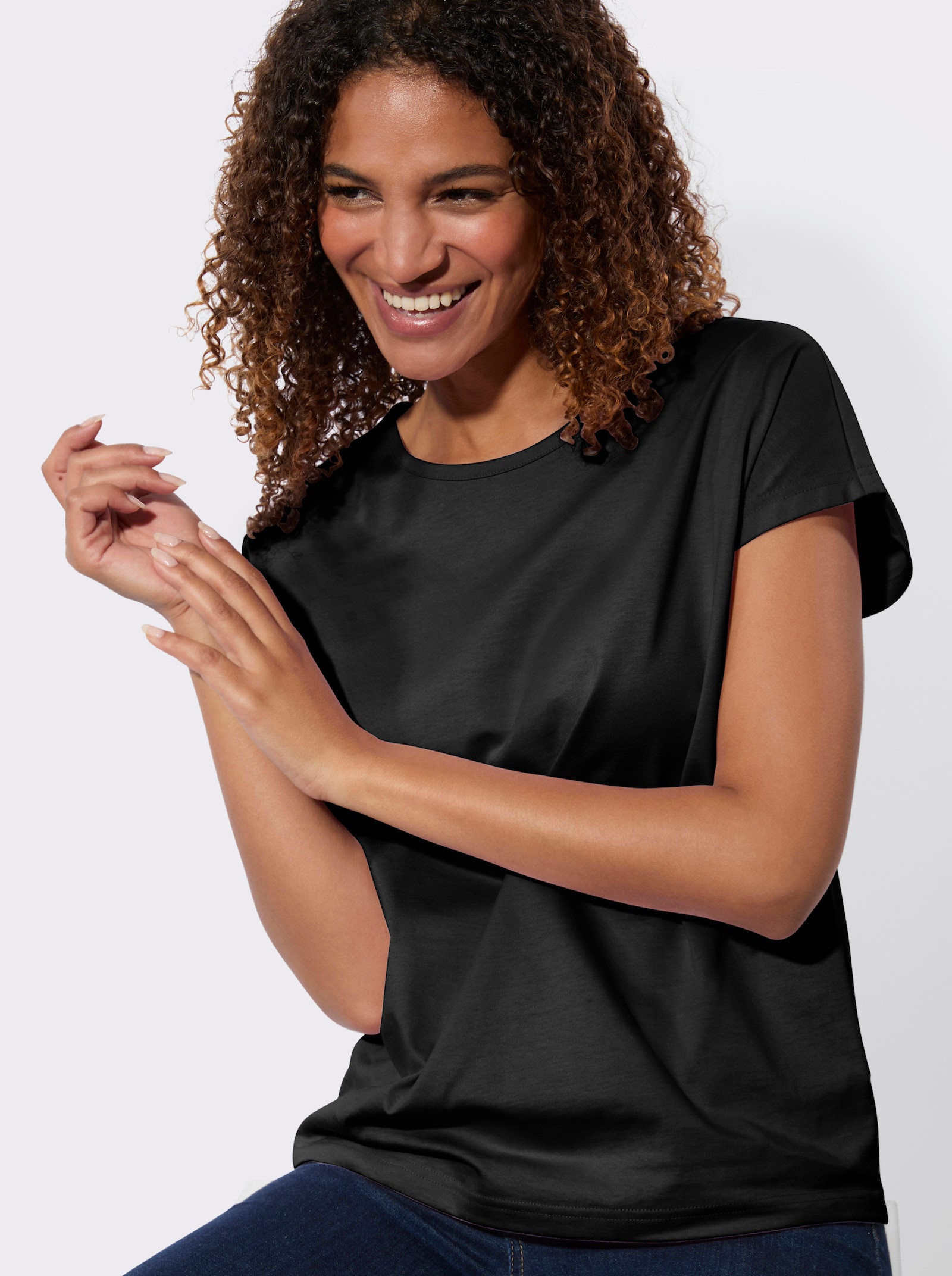 Tričko v balení po 2 ks - čierna + svetlobéžová