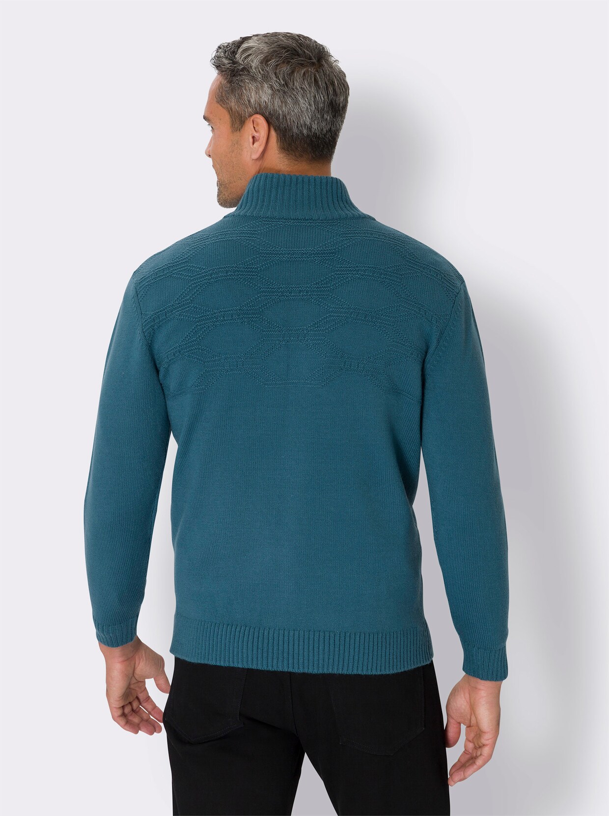 Pullover met opstaande kraag - topaas