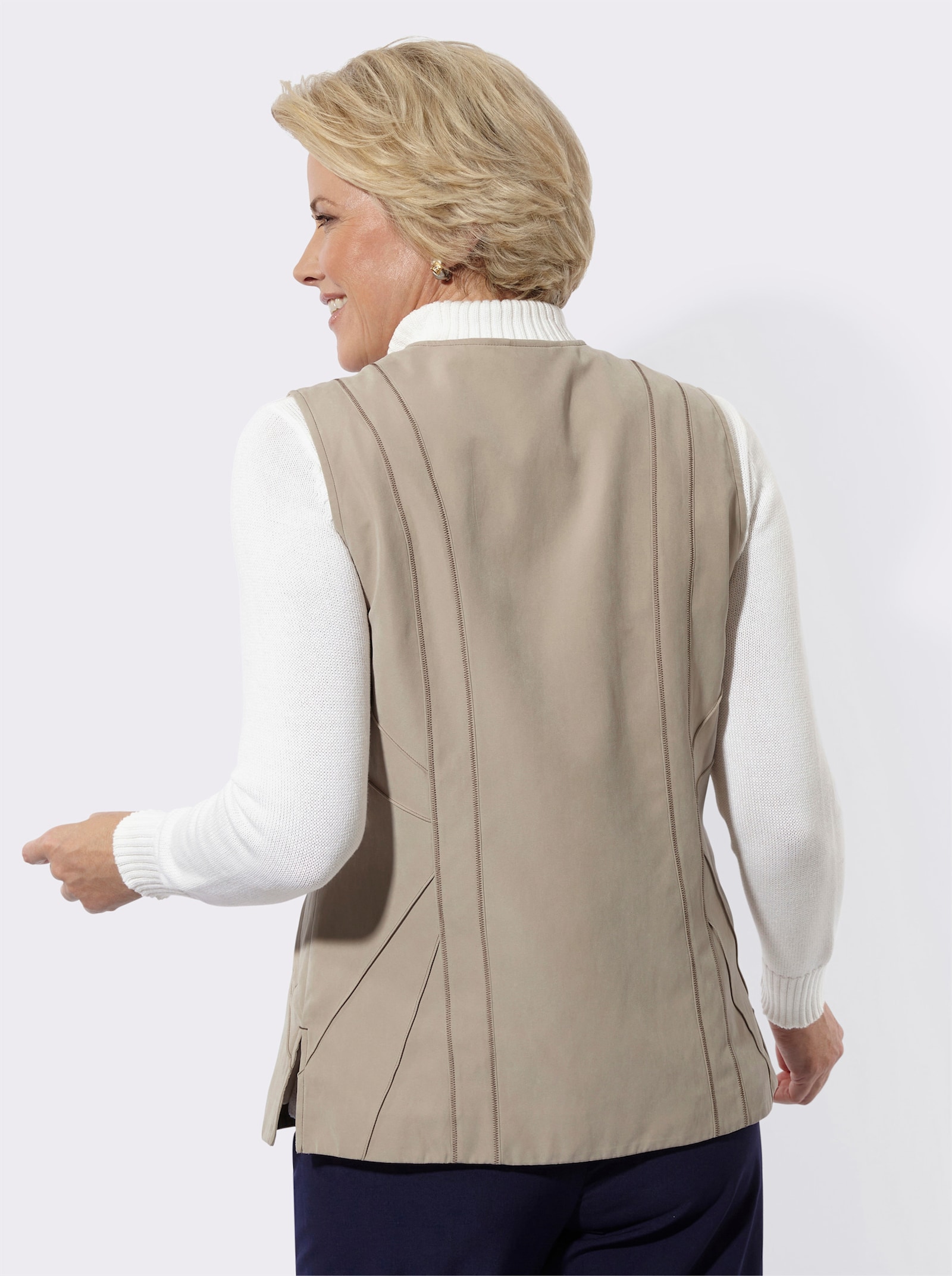 Weste in Micro-Moss-Qualität - sesam