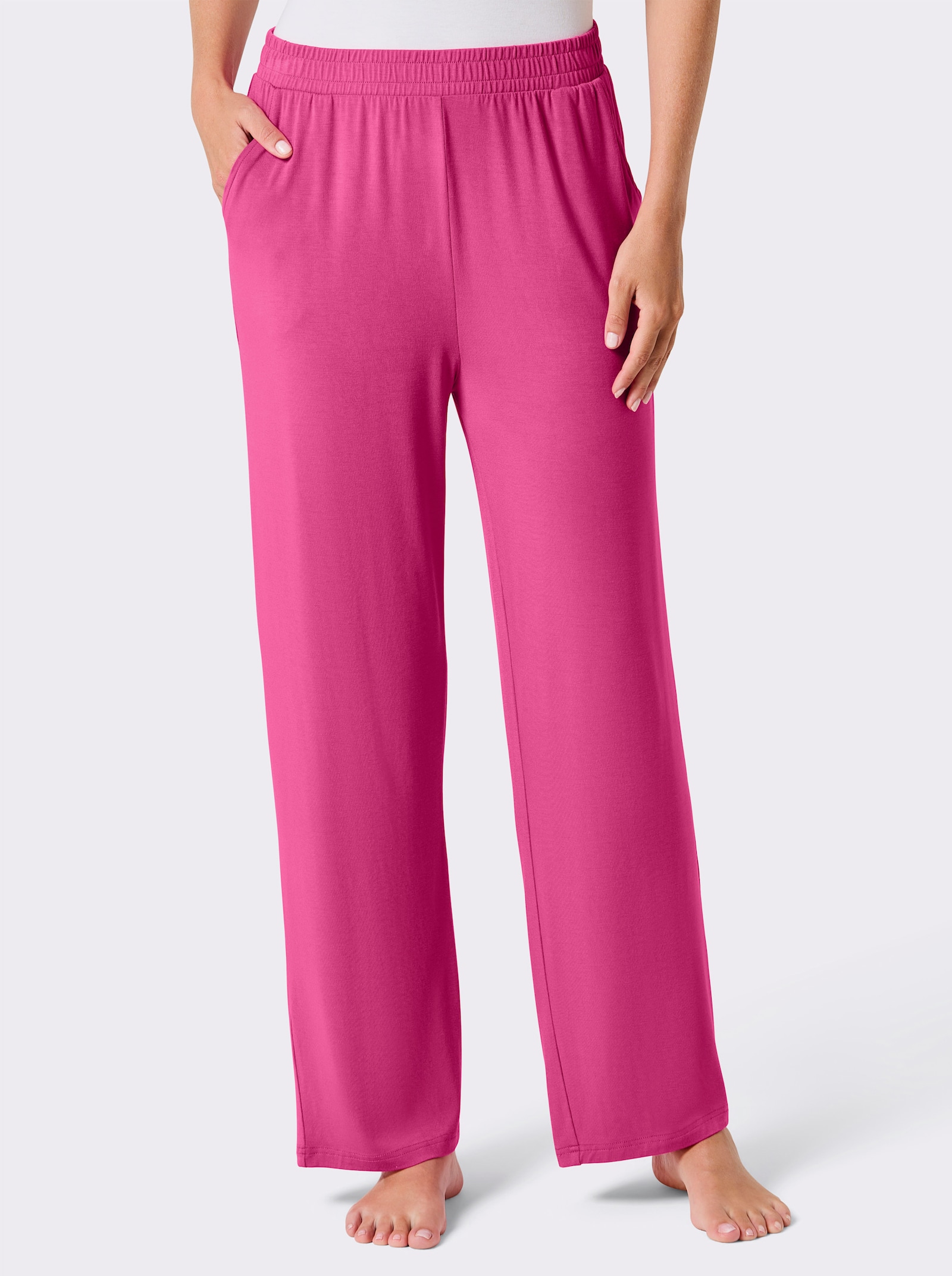 feel good Hosen - schwarz + fuchsia