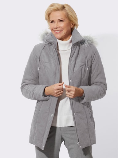 Kapuzenjacke in handschuhweicher Qualität - grau