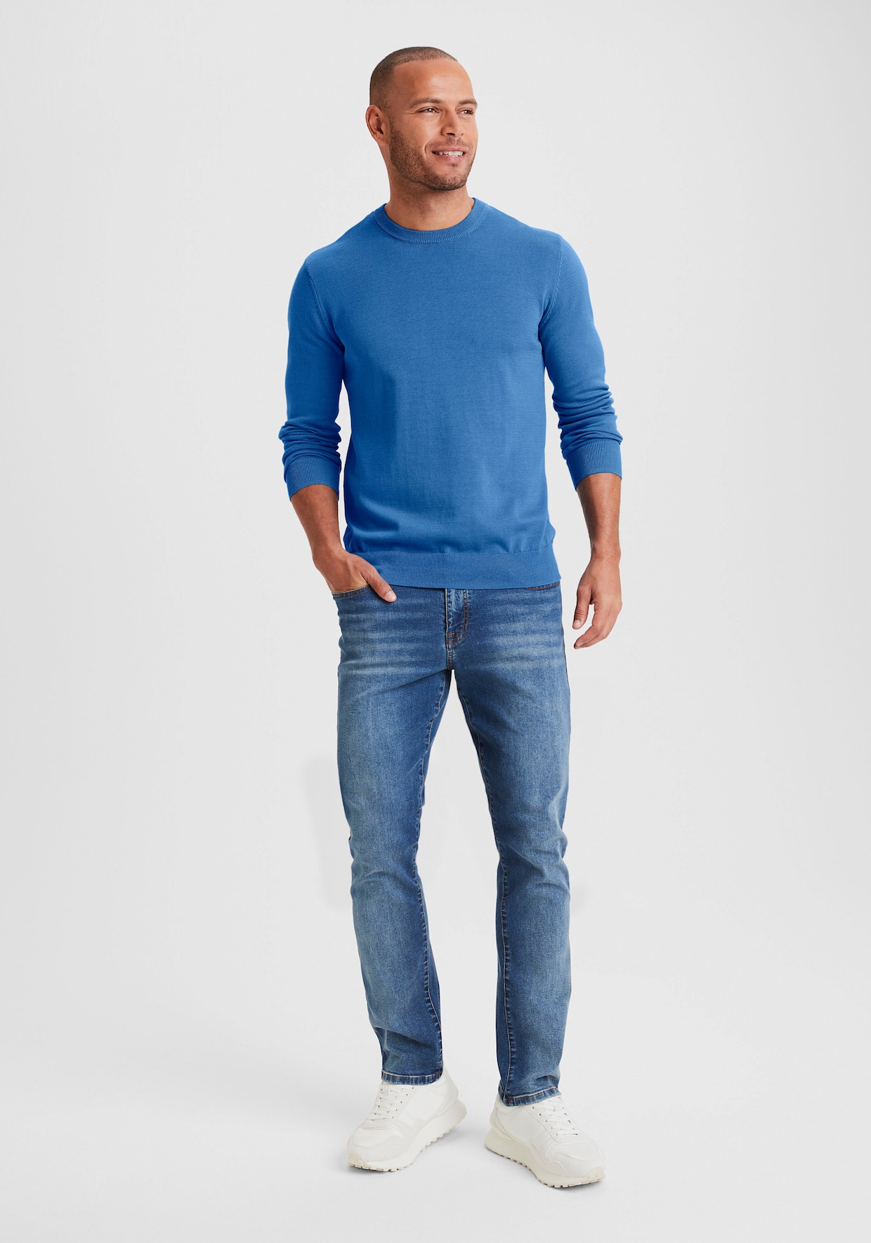 H.I.S Strickpullover - blau