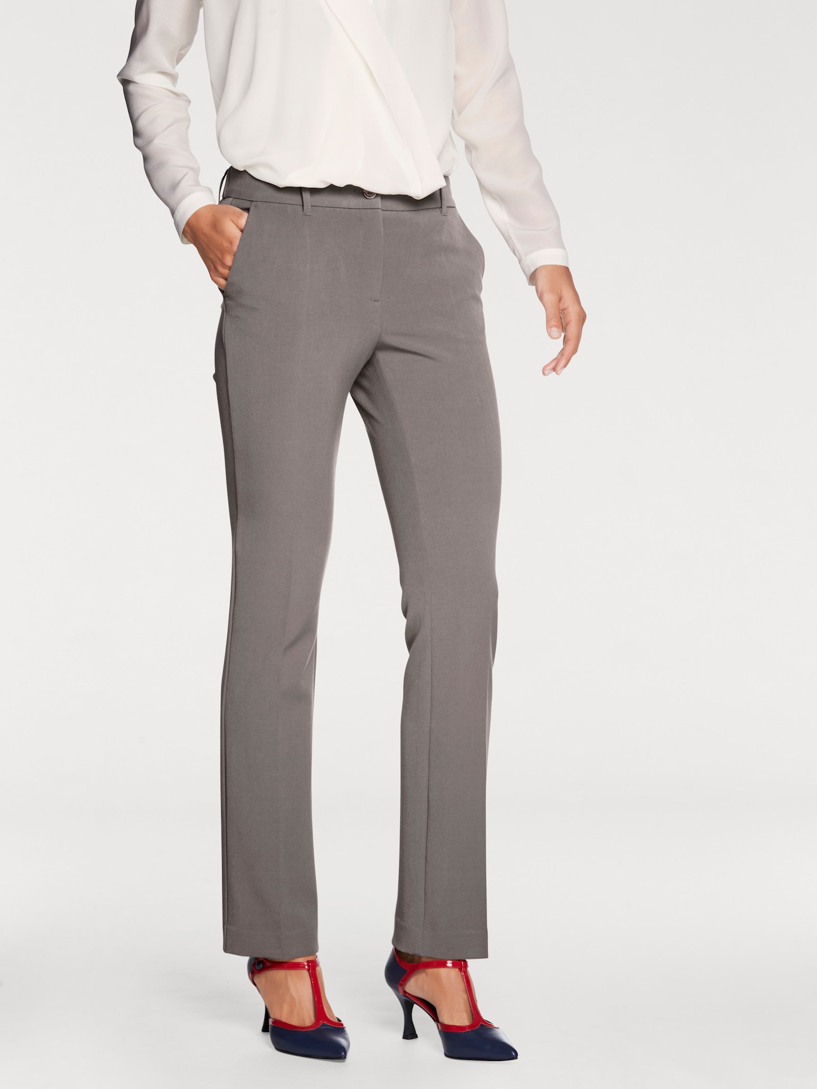 heine Hose gerade geschnitten - taupe