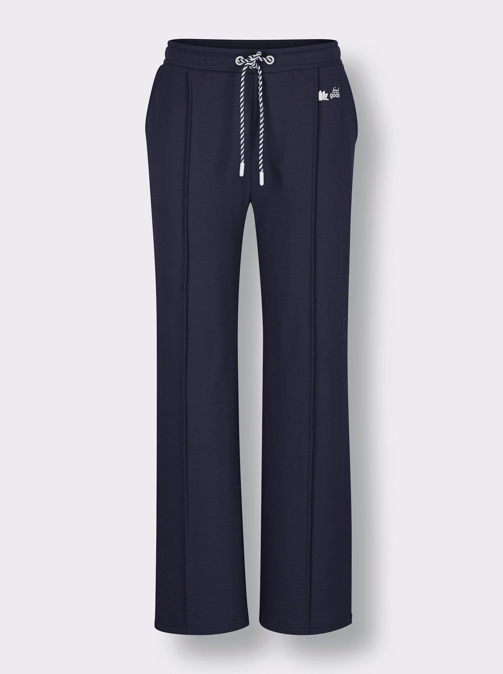 feel good Dehnbund-Hose in weiter Form - marine-weiß