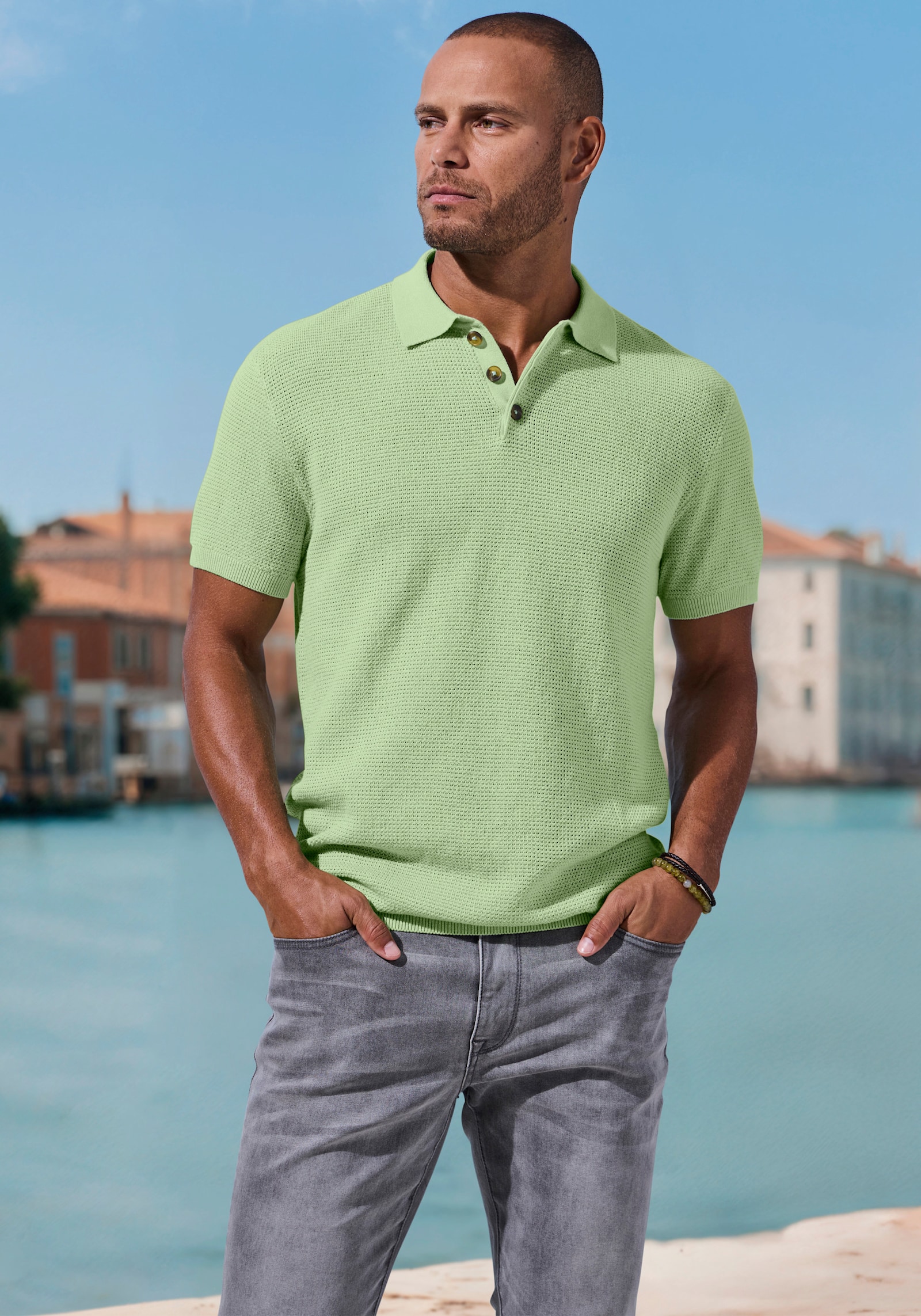John Devin Poloshirt - lichtgroen