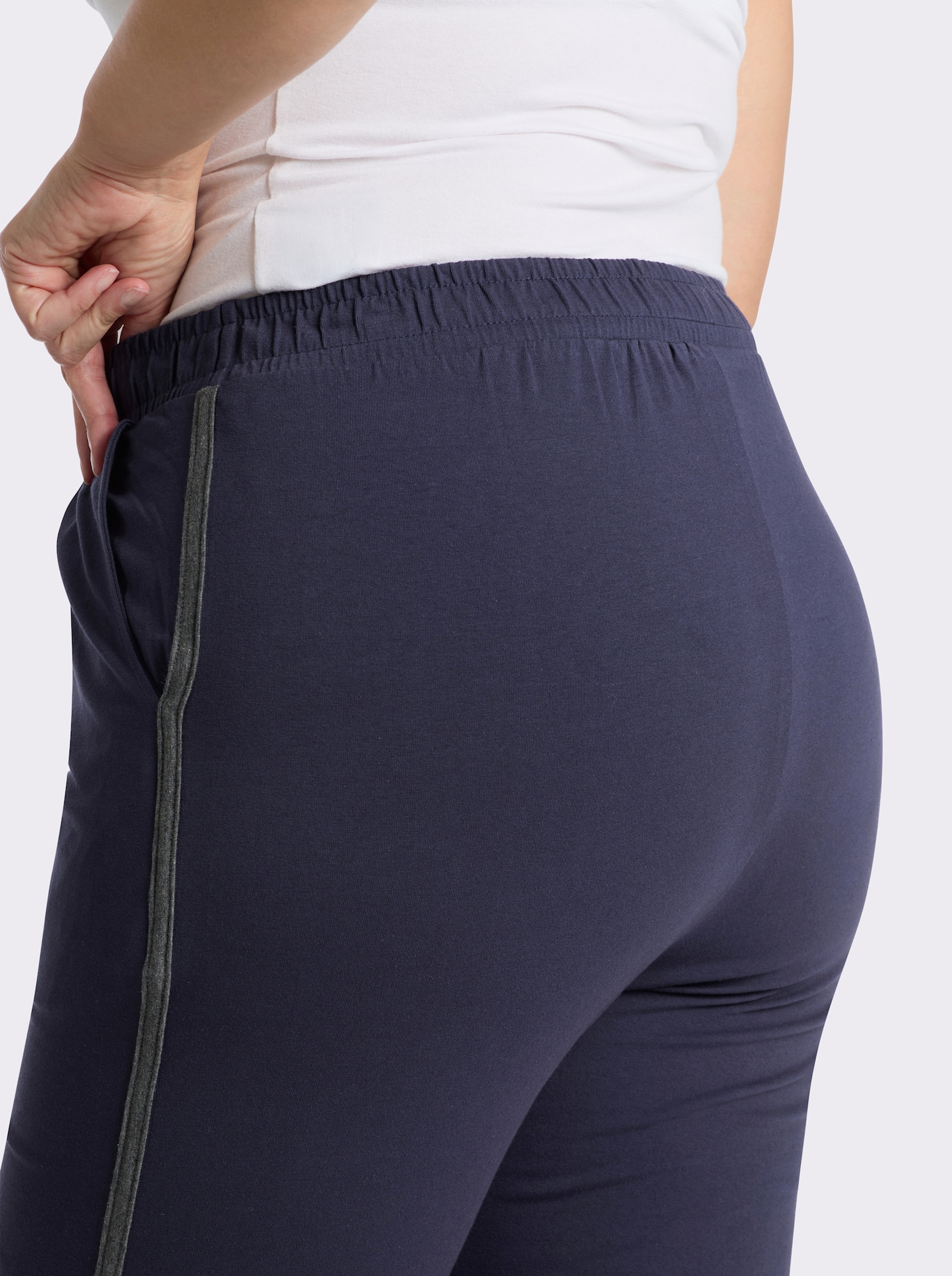 feel good Hose - marine + anthrazit-meliert